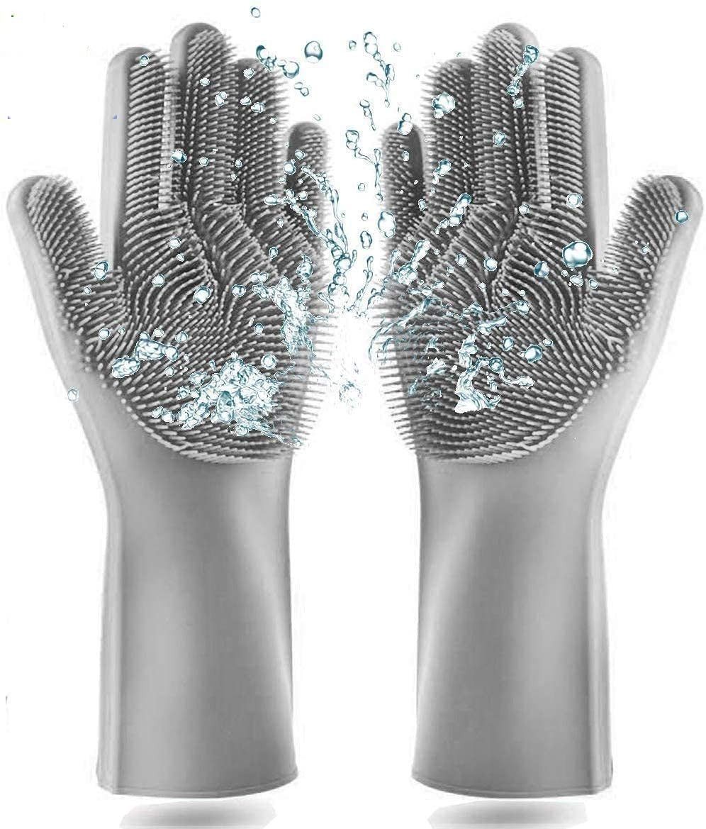 Geschenkehöhle Putzhandschuh Silikon Waschhandschuhe mit Noppen & feinen Bü günstig online kaufen