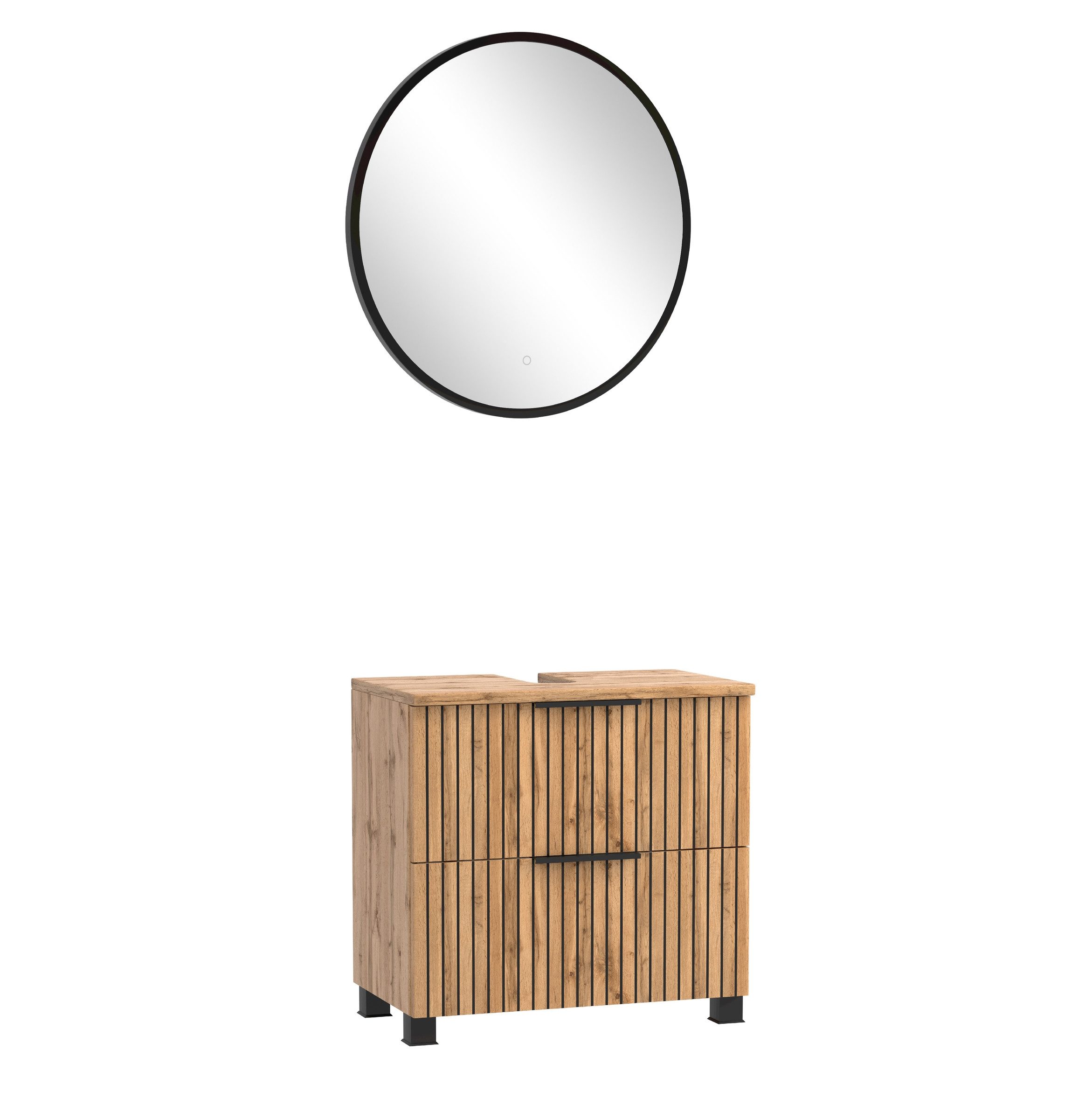 HELD MÖBEL Badmöbel-Set (2-tlg) in Wotaneiche - 60x35cm (BxT), (2-tlg)