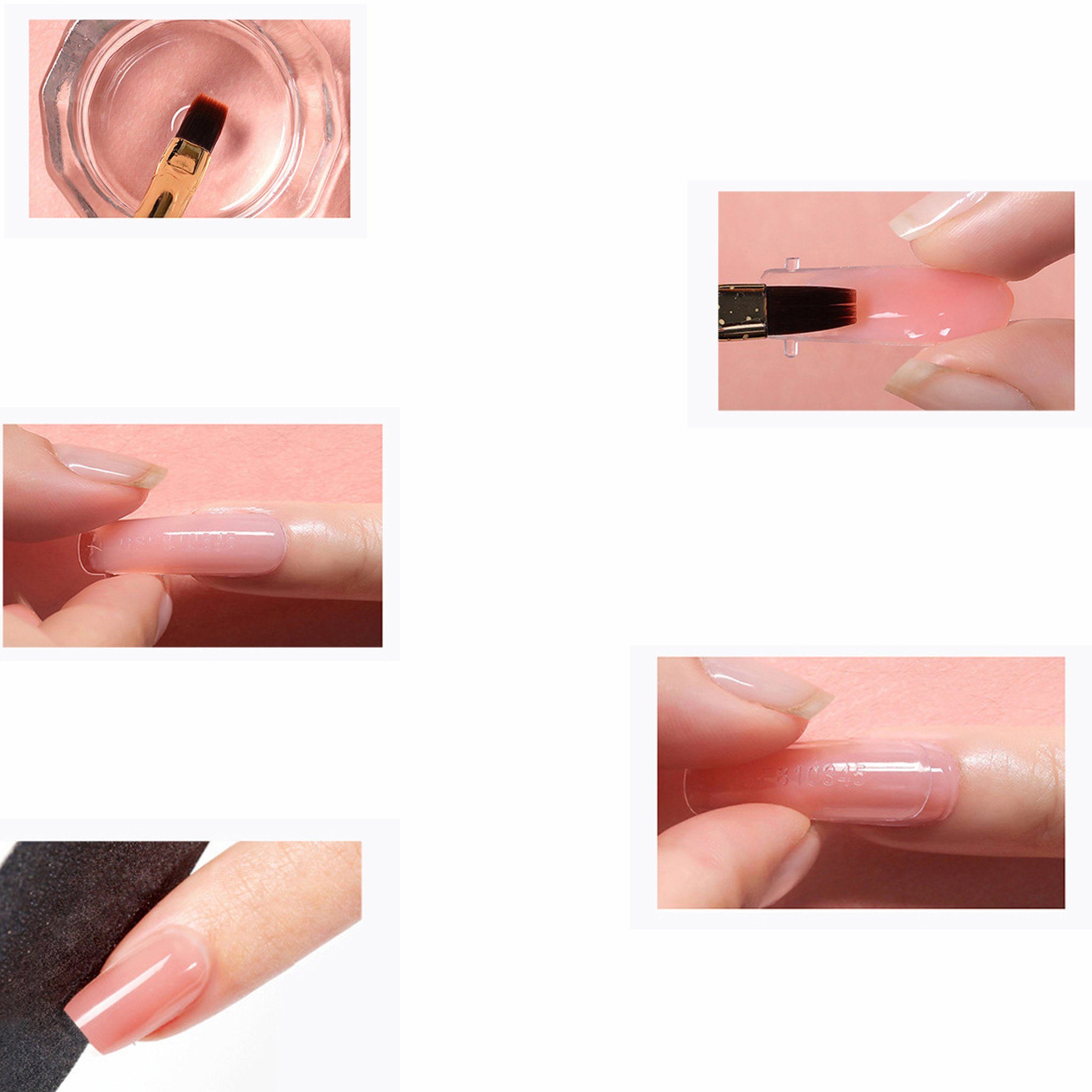 Scheiffy Gel-Nagellack Nagelverlängerung Maus Backen,15ml zum Gel,Nail Art Licht Lampe Farben Set,6