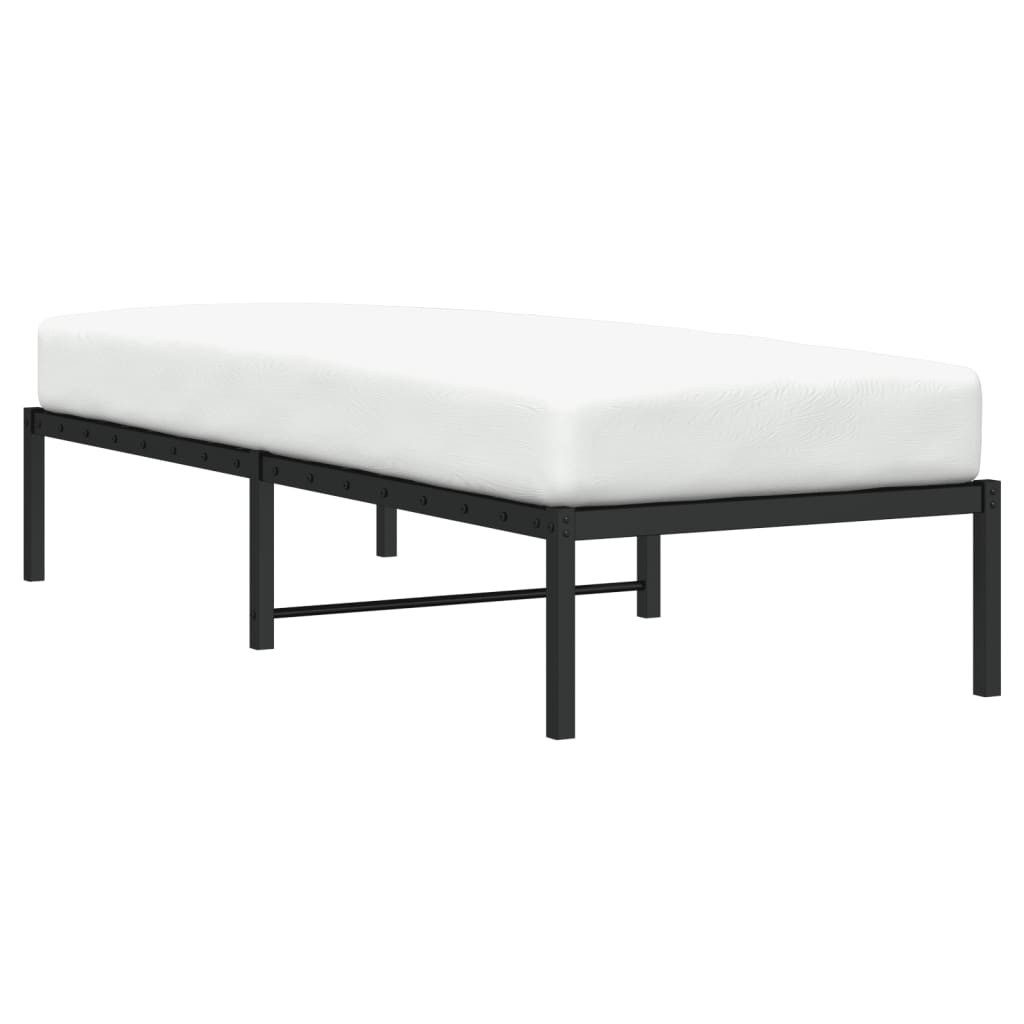 vidaXL Bett Bettgestell Metall Schwarz 75x190 günstig online kaufen