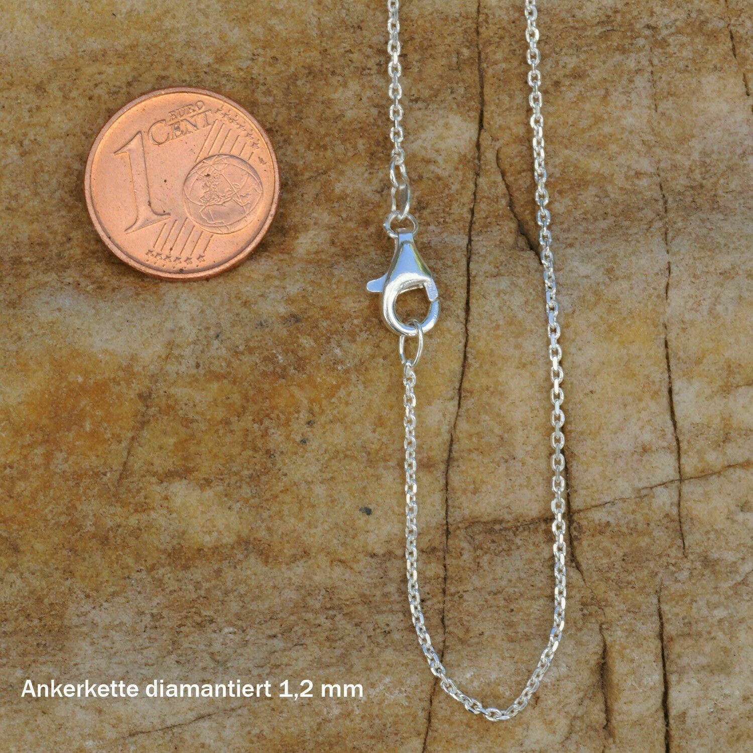 HOPLO Panzerkette Silberkette Ankerkette diamantiert Länge günstig online kaufen
