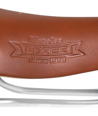 FORCE Fahrradsattel Sattel FORCE OXFORD, echt Rind Leder