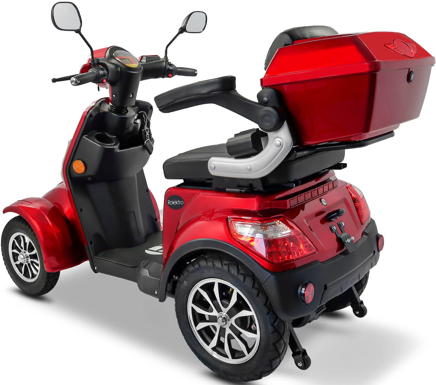 Rolektro Elektromobil Rolektro E-Quad 25 km/h, rot Lithium V.3, (mit 25 Topcase) Akku