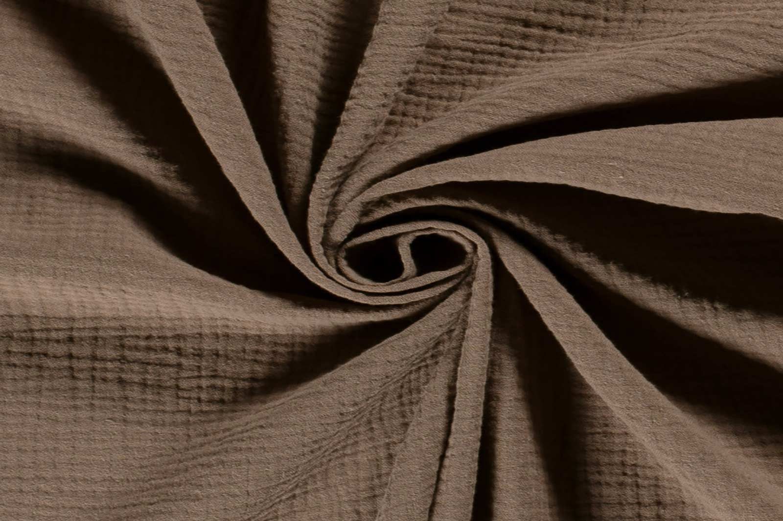 maDDma Stoff 50x130cm Musselin Stoff uni Meterware Mulltuch, taupe