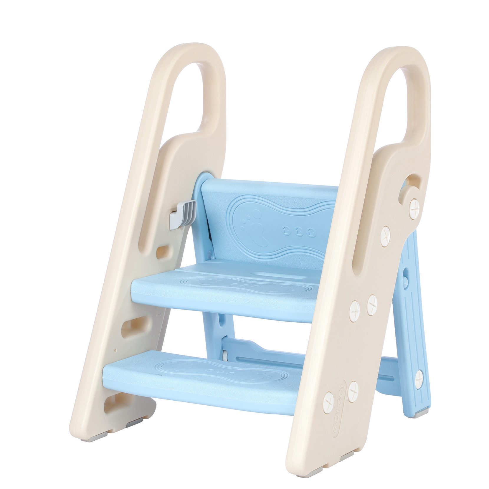 OUNUO Baby-Toilettensitz Baby-Toilettensitz klappbarer Hocker 3 Stufen, für Kinder ab 2 Jahren