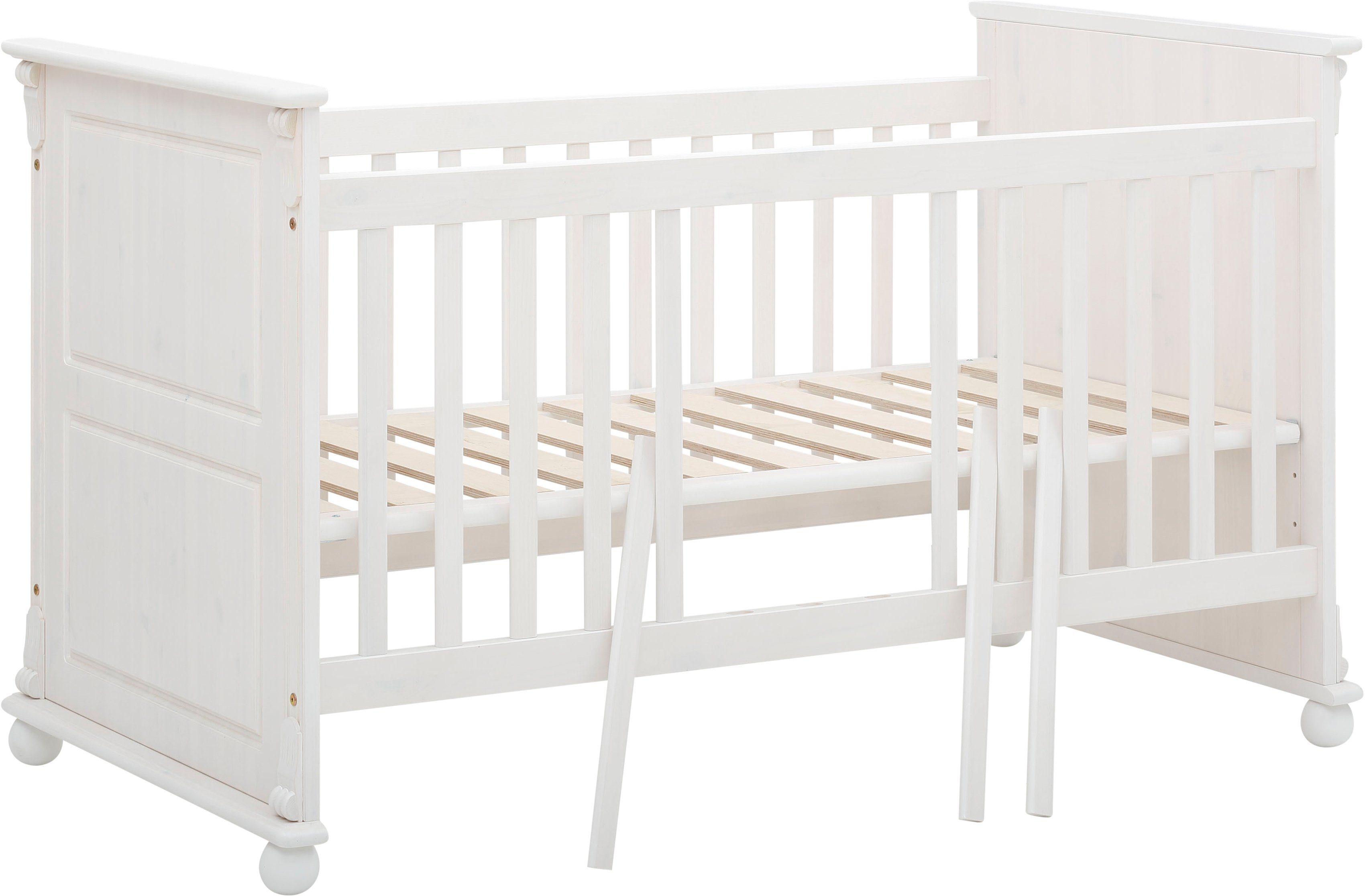 Schrank, aus Babyzimmer-Komplettset gewissenhaft Lüttenhütt Massivholz; FSC®-Holz Kinderbett, Wickelkommode), Aimo, (Set, aus 3-St., bewirtschafteten Wäldern