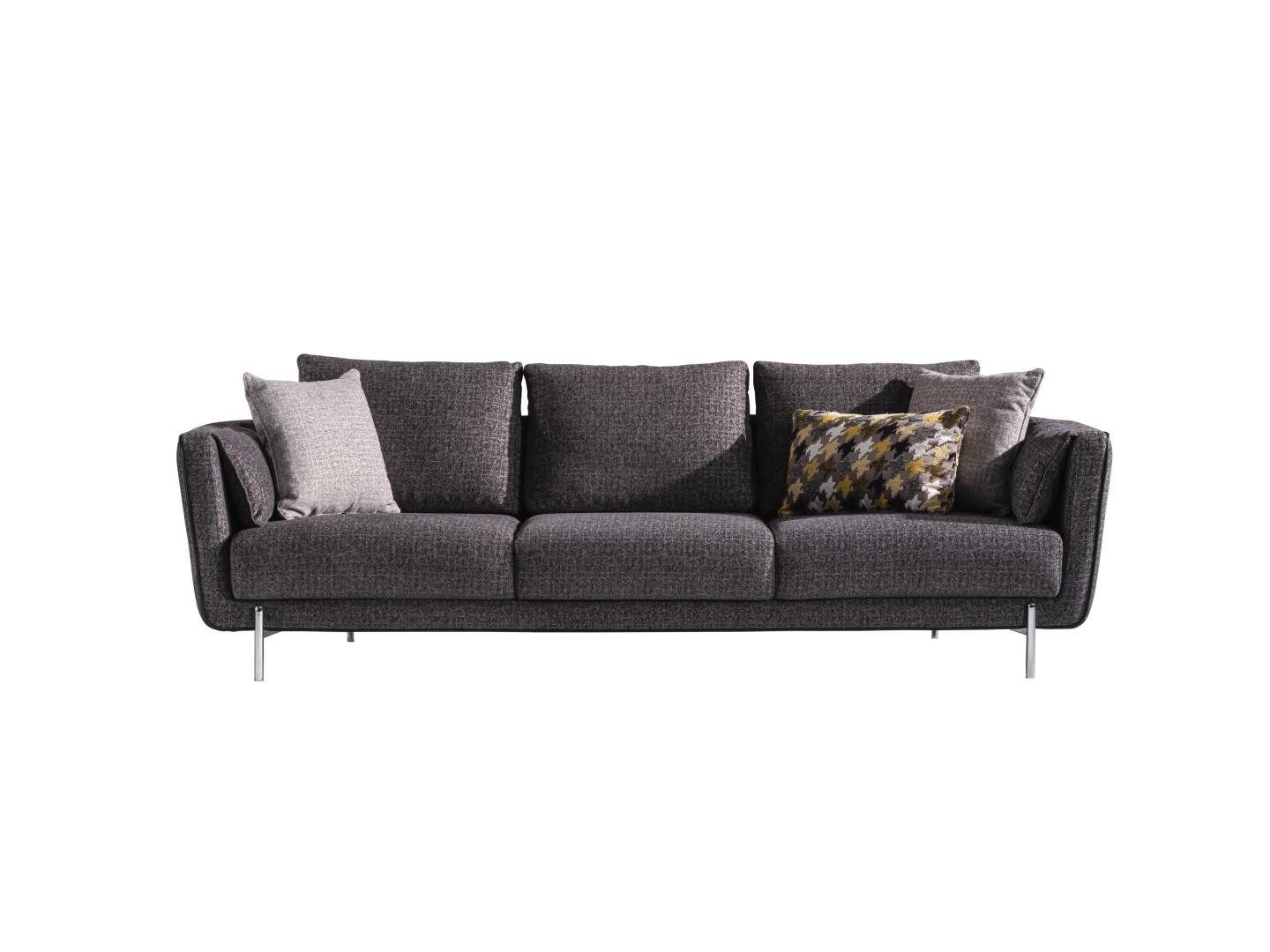 JVmoebel 4-Sitzer Modernes graues Sofa aus Stoff mit elegantem Design und hohem Komfort, 1 Teile, Made in Europe