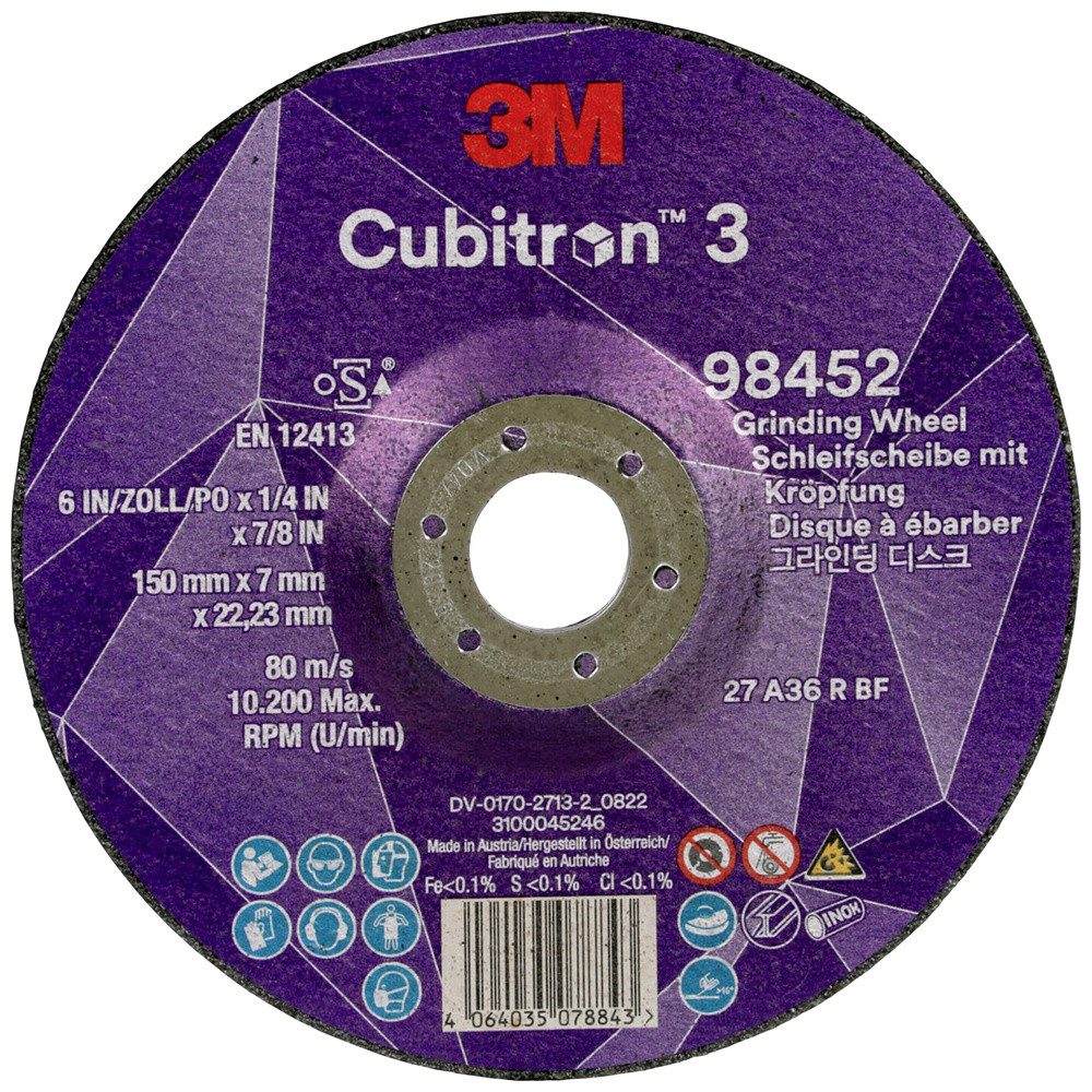 Schruppscheibe Cubitron 98452 Schruppscheibe Durchmesser 150 mm Bohrungs-Ø 22.23 mm, Ø 150.00 mm