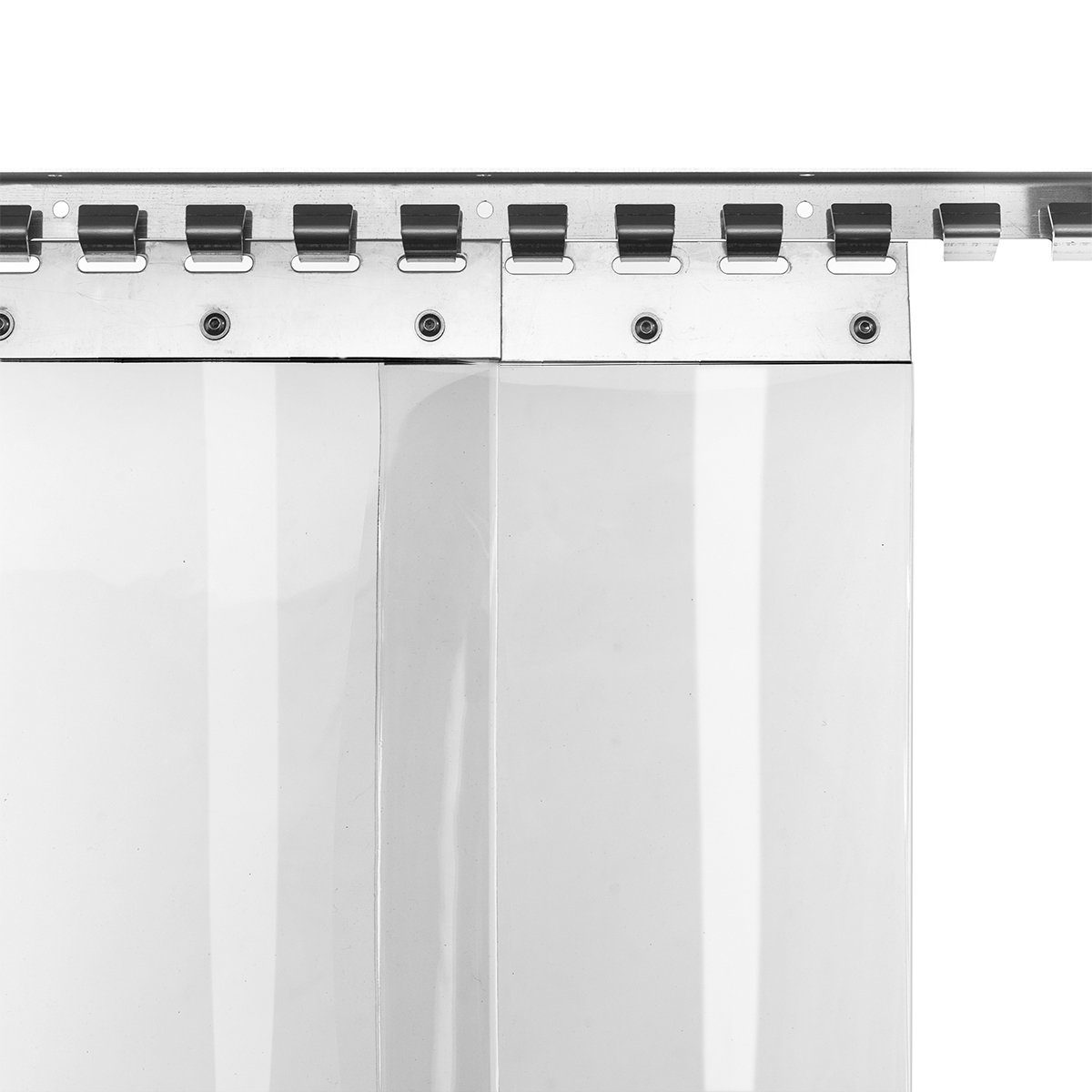 HaGa Lamellenvorhang nach Maß PVC-Lamellenvorhang 20cm Br 1,0m Br. 2,0m H., PVC-Streifenvorhang lebensmittelecht, kältefest, transparent