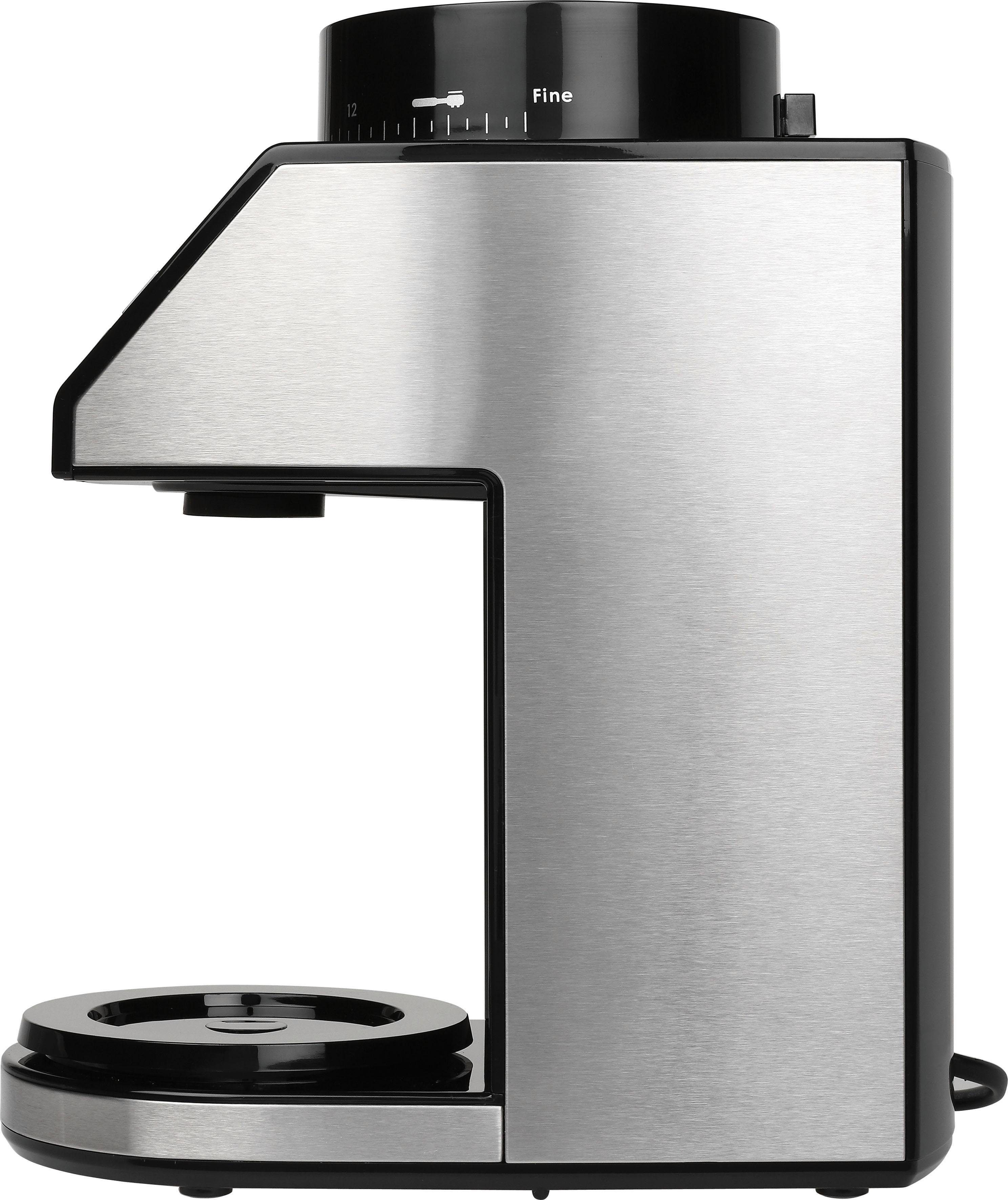 Melitta Kaffeemühle Calibra 1027-01 schwarz-Edelstahl, Kegelmahlwerk, 160 W, 375 Bohnenbehälter g