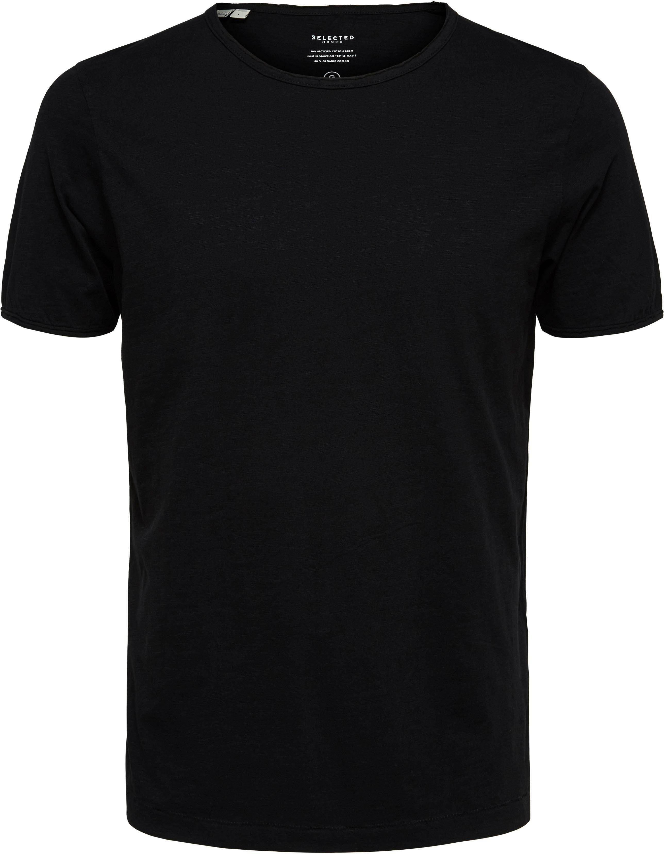 T-Shirt Black O-NECK HOMME SELECTED TEE MORGAN