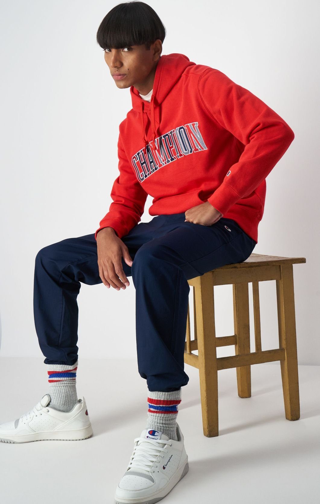 Champion Hooded Sweatshirt Kapuzensweatshirt RED/WHT/NBK