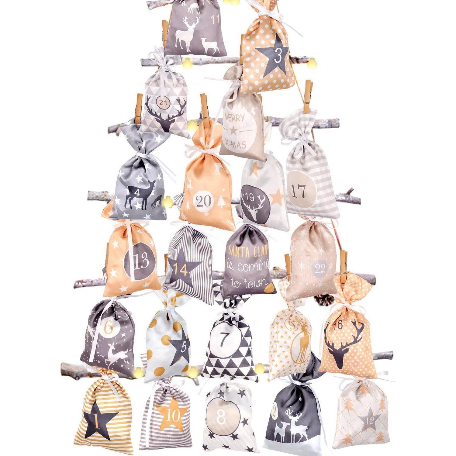 LuxusKollektion DIY-Adventskalender Adventskalender DIY Groß Gelb-Grau