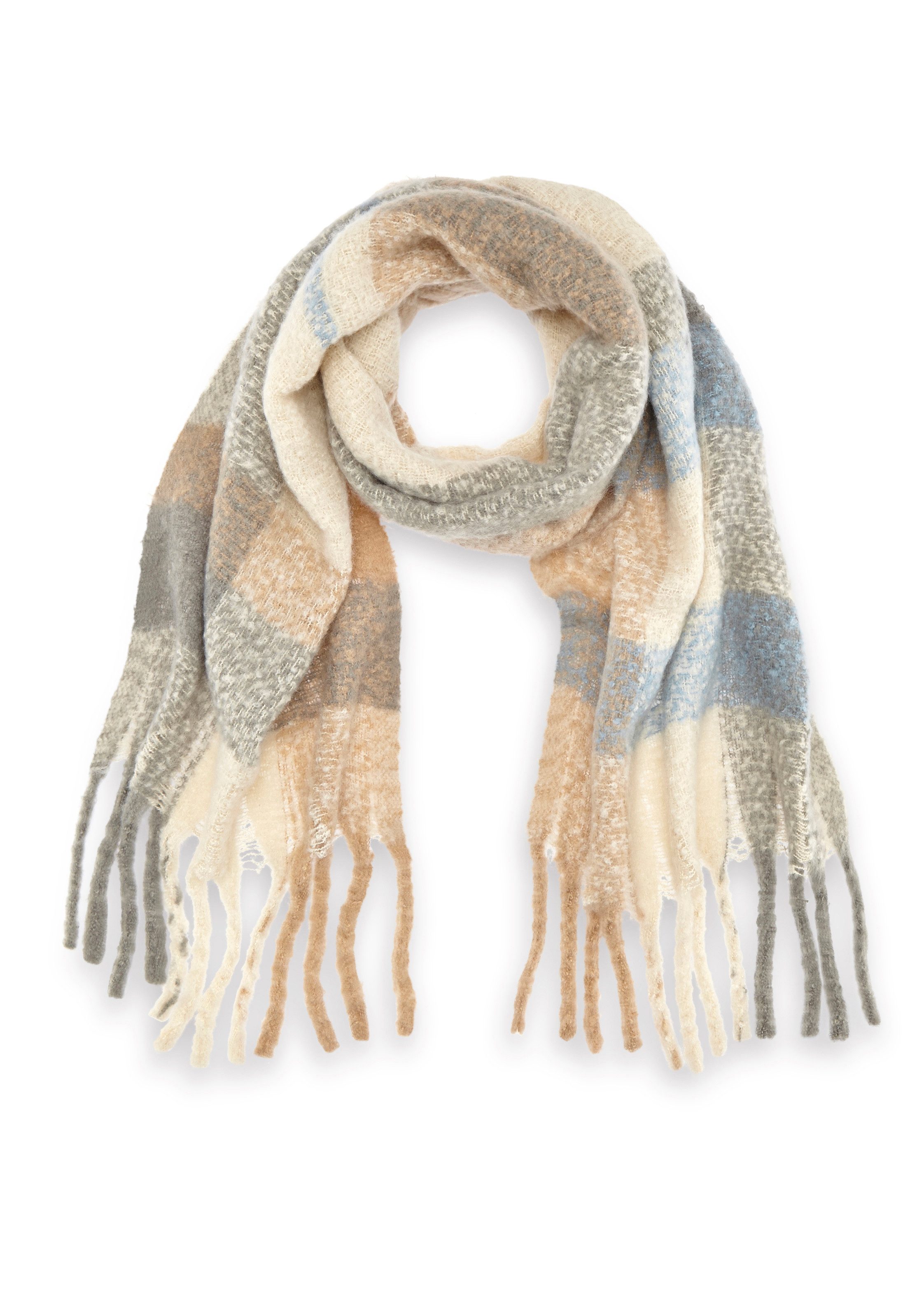 LASCANA Schal Fransenschal, Winterschal, Damenschal, Modeschal, XXL-Schal, aus kuscheligem, weichem Material