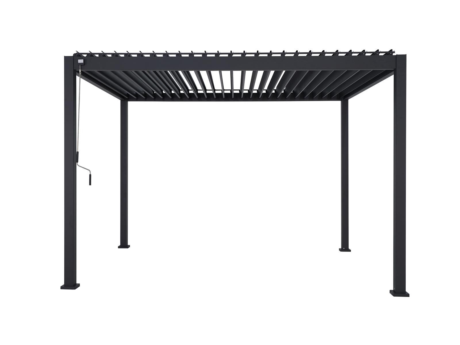 Green Spirit Pergola »Mirador 3x3,6 Deluxe« Lamellendach Pergola Pavillon Überdachung, (1-tlg), anthrazit, Aluminium, wetterfest - Garten, Terrasse & Outdoor