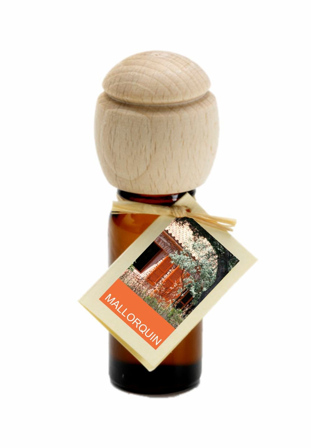 Traumduft-Manufaktur Duftöl Mallorquin (1-St), Piccolino Duftöl Raumduft mit Buchenholzkopf Parfümöl 10 ml
