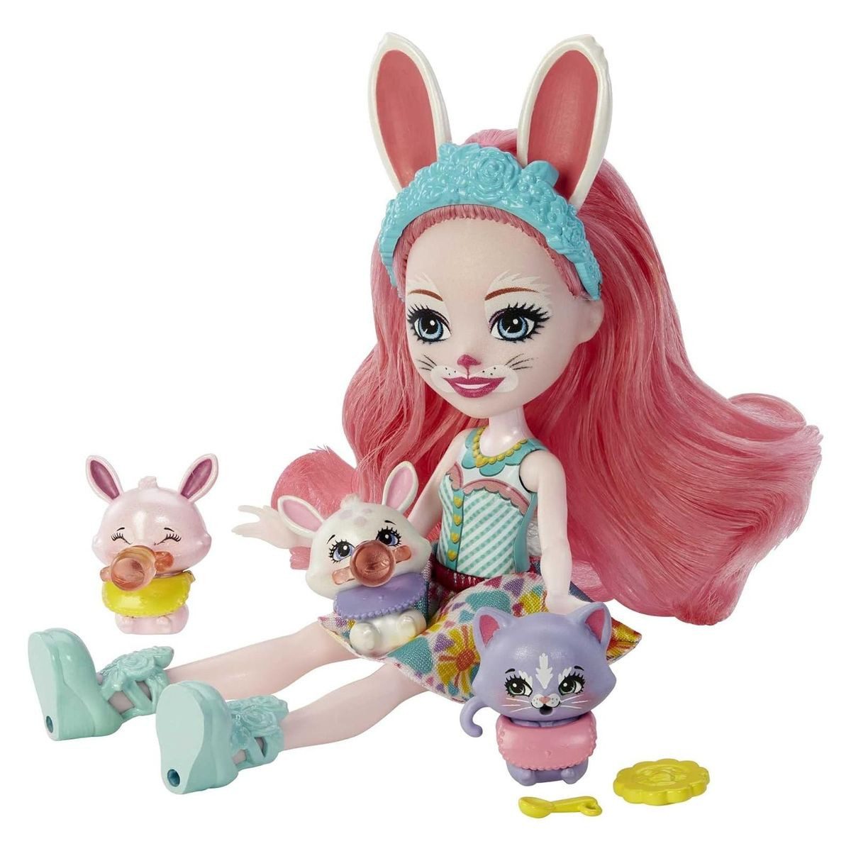 Mattel® Spielwelt MattelHLK85EnchantimalsBBFPuppe+Tierfreund&12ÜberrachungenBree Bu