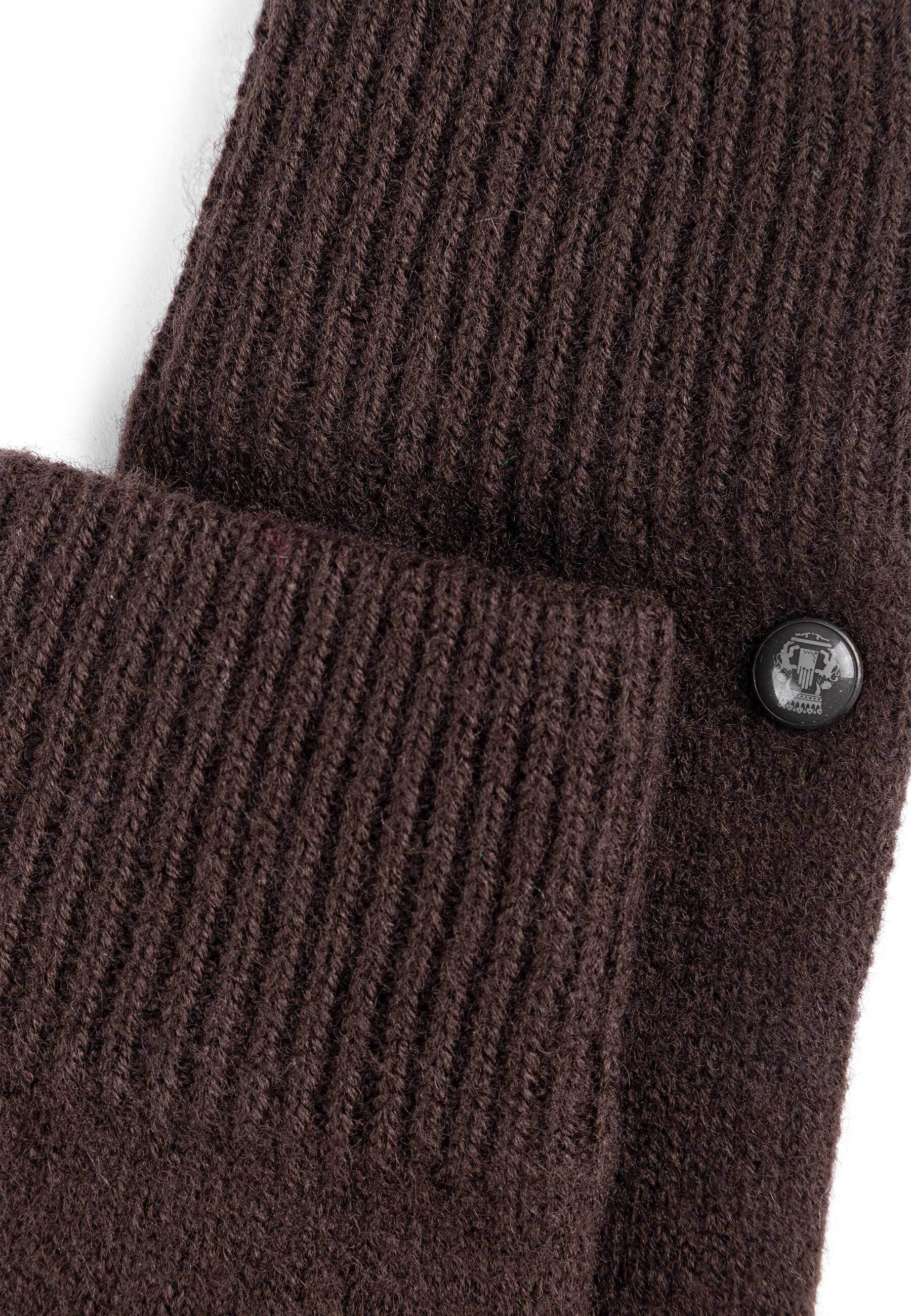 Roeckl Strickhandschuhe WALKHANDSCHUHE MIT LEDERINNENHAND