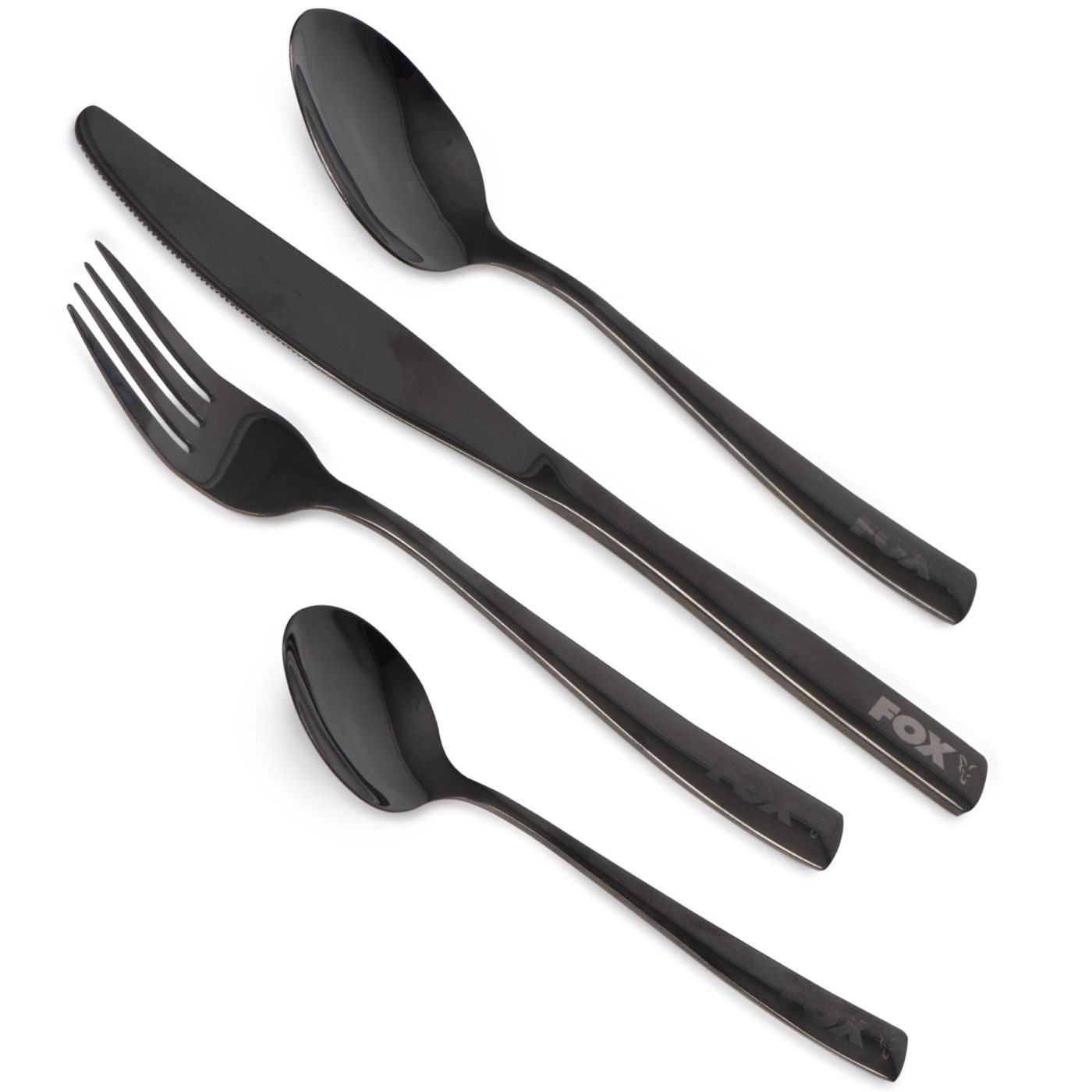 FOX International Angelhakenauslöser Fox Cookware Black Stainless Cutlery Set - Besteckset