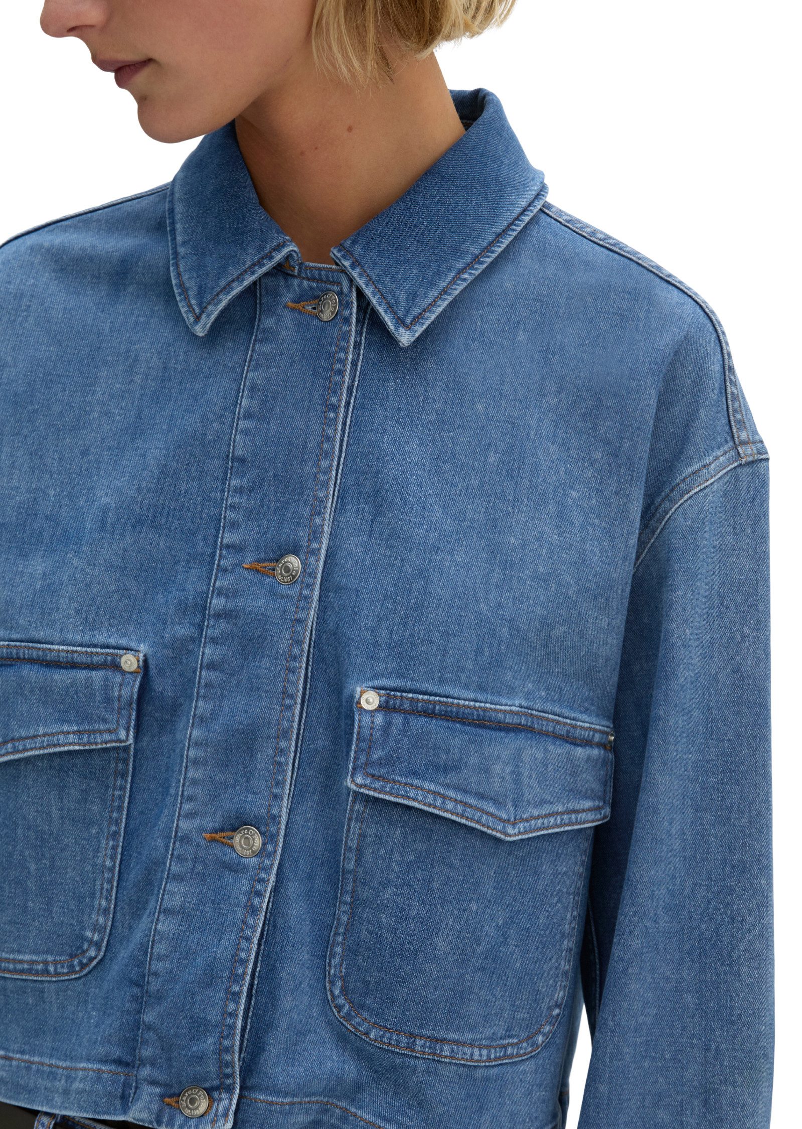 Marc O'Polo Jeansbluse aus Cashmere Touch Denim – Bild 4 von 5