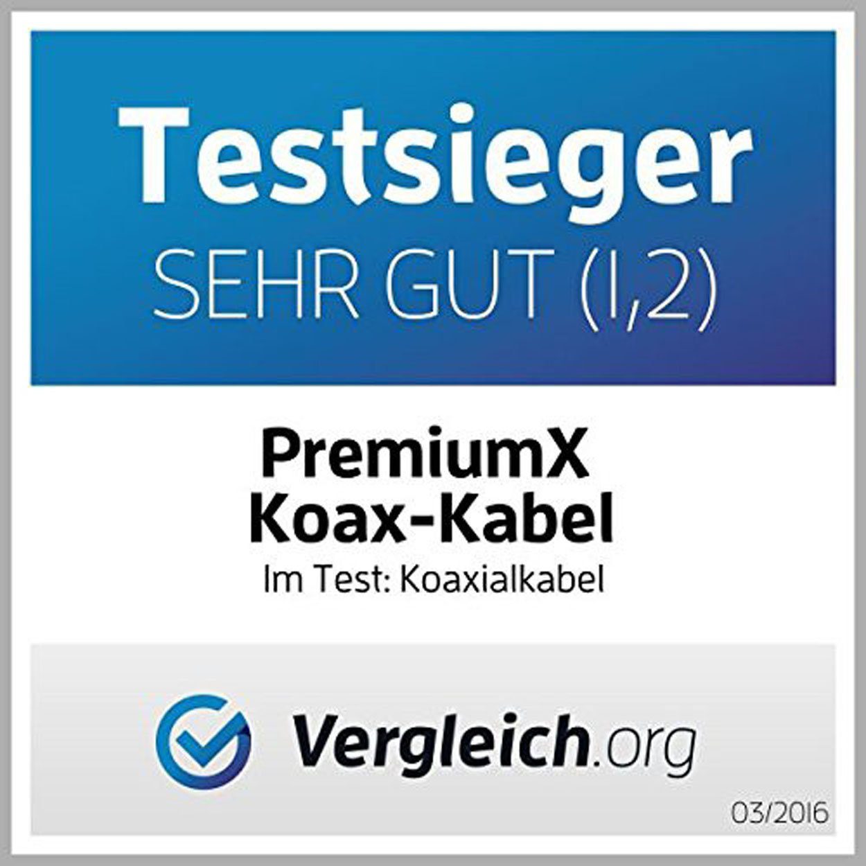 PremiumX 500m BASIC Koaxialkabel 135dB 4-fach CCS SAT Kabel Antennenkabel TV-Kabel
