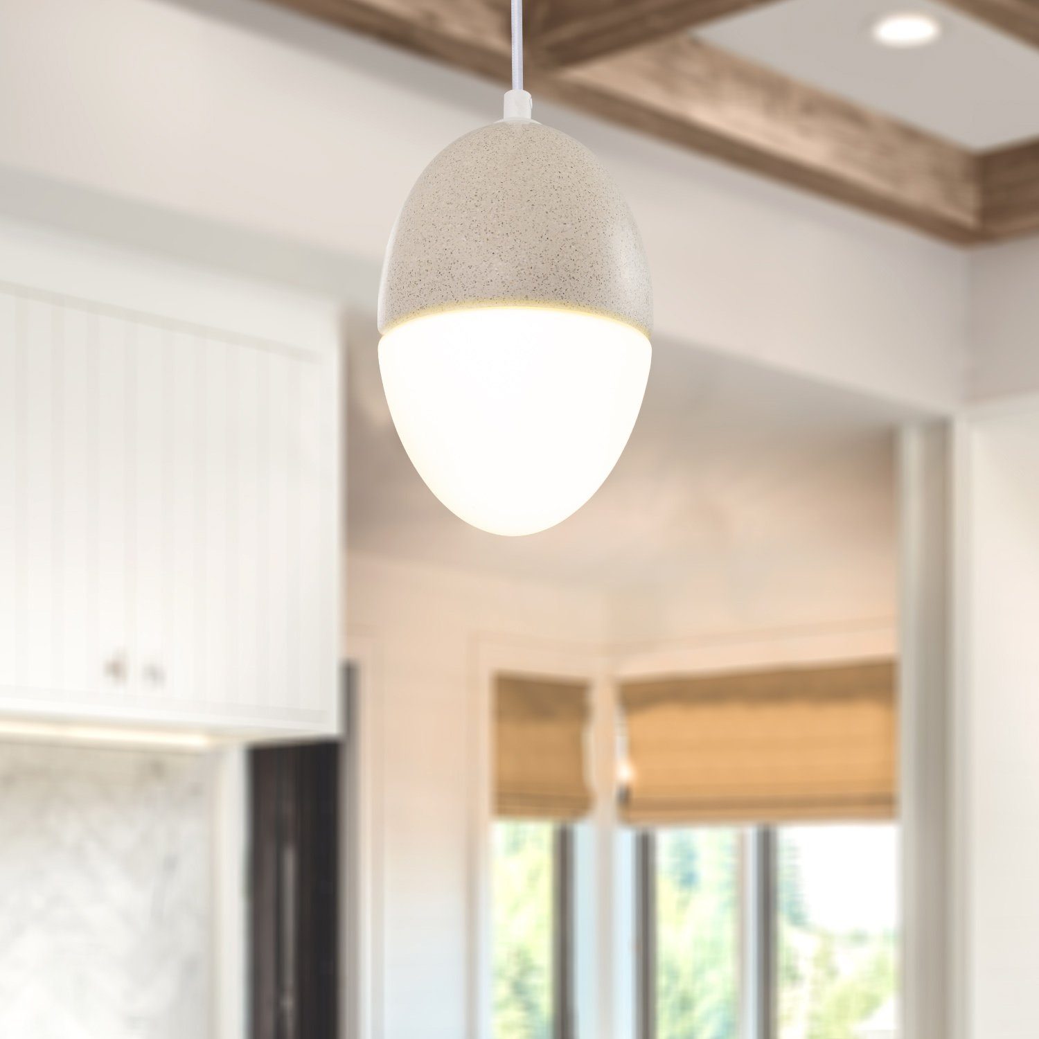 Für Pendelleuchte GREGG, Lampe Wohnzimmer Höhenverstellbar LED, Home ohne Esszimmer Küche, Leuchtmittel, E27, Paco