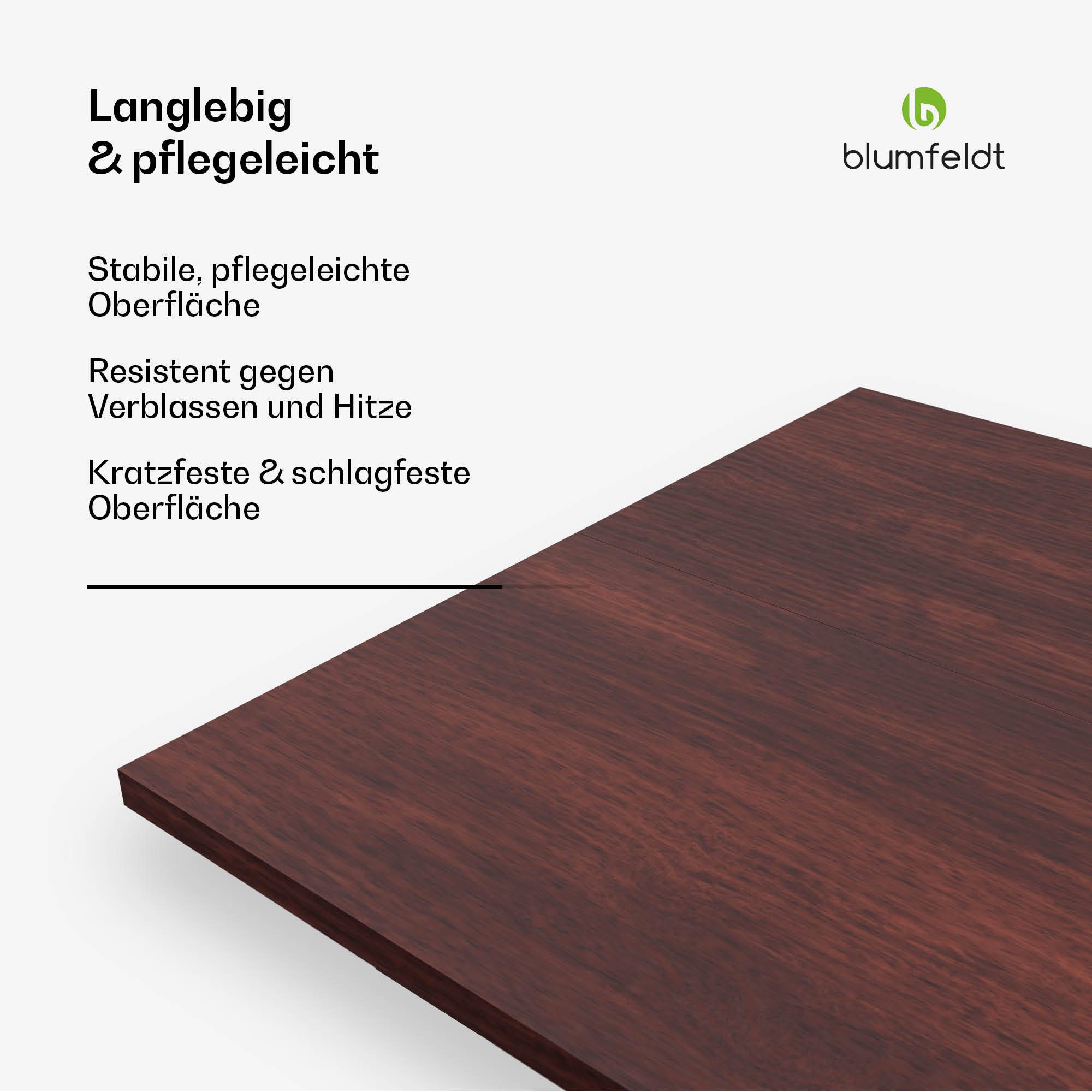 blumfeldt Schreibtisch Bearsdon (1 Tisch), Tischplatte 140 x 80 cm Hausbar Küche Tisch Schichtholz