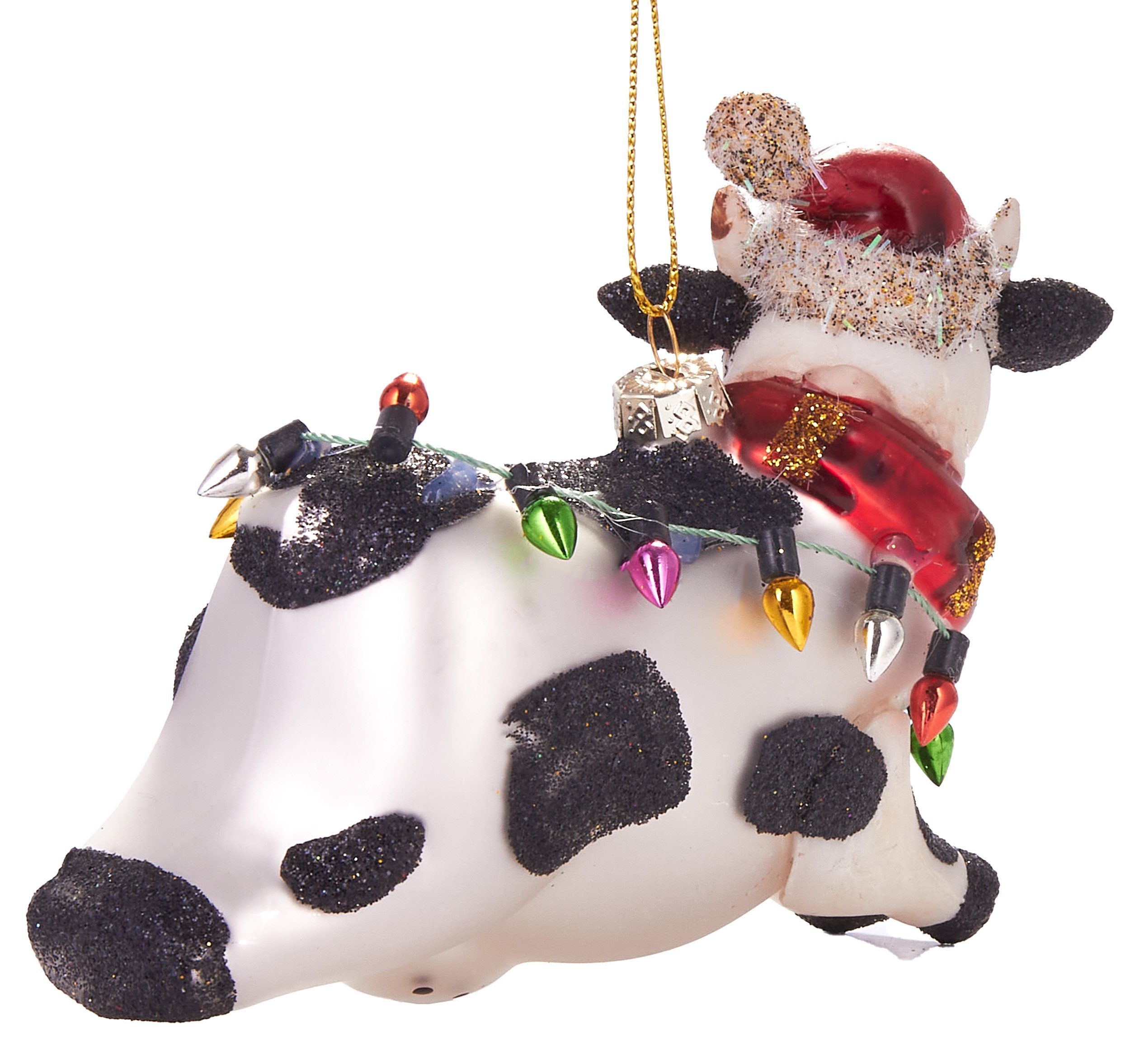 BRUBAKER Christbaumschmuck »Kunstvolle Weihnachtskugel Kuh mit  Lichterketten«, mundgeblasene Weihnachtsdekoration aus Glas, handbemalt -  11 cm online kaufen | OTTO
