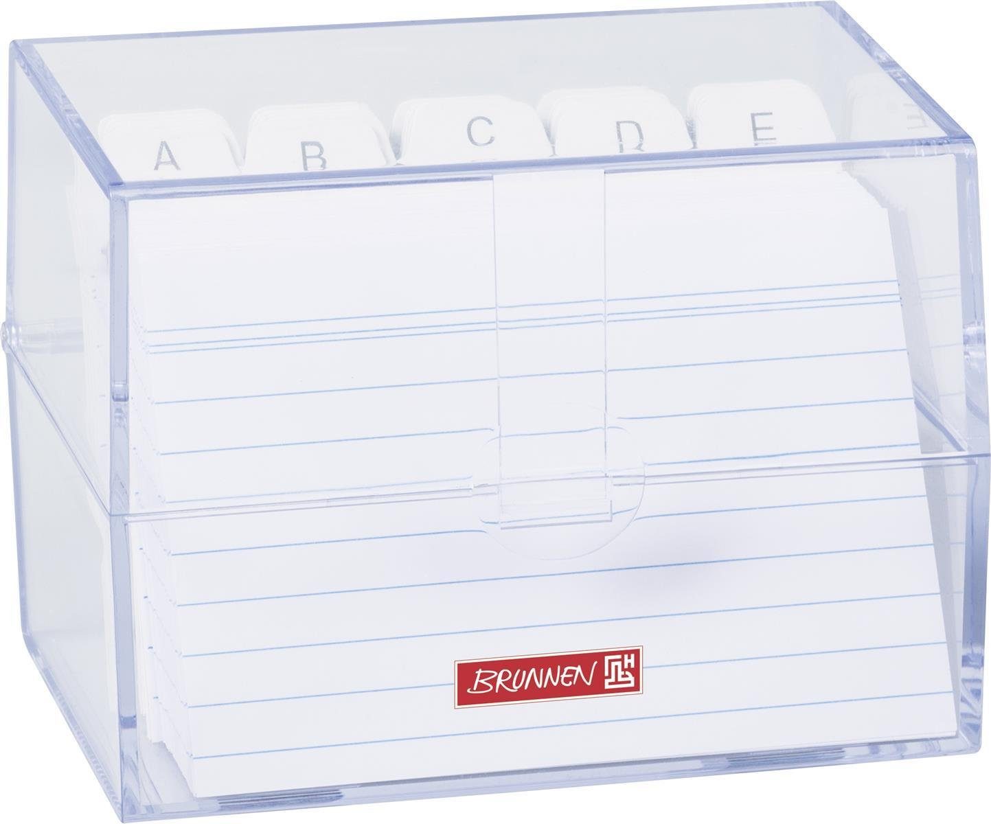 BRUNNEN Karteikasten BRUNNEN 1020570 Karteikasten 12 x 9,5 x 6,5 cm transparent