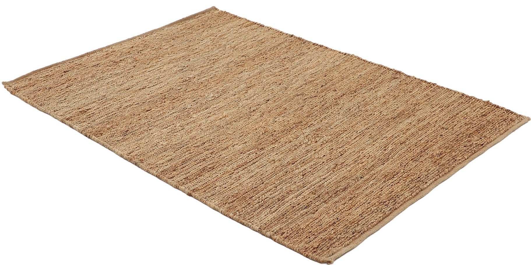 carpetfine Teppich Nala, Juteteppich aus Naturfaser, rechteckig, Höhe: 9 mm, aus 100% Jute, viele Größen und Formen, quadratisch, rund, Läufer