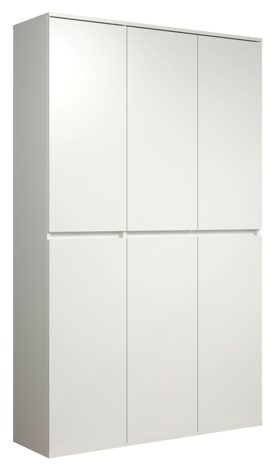 Mehrzweckschrank NEVADA, B 111 cm x H 191 cm, Weiß, 6 Двері