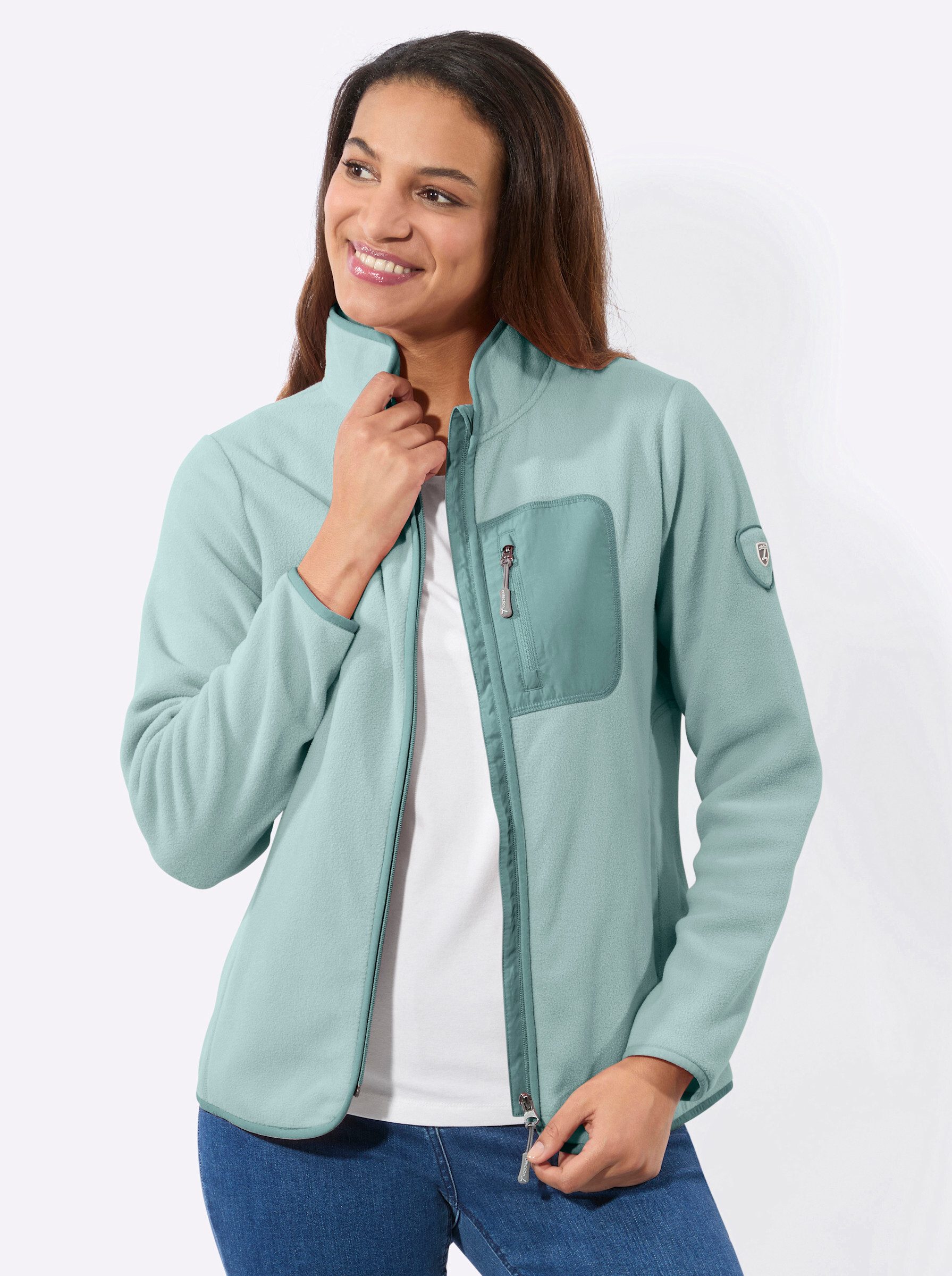 Fleecejacke Fleece-Jacke Langarm