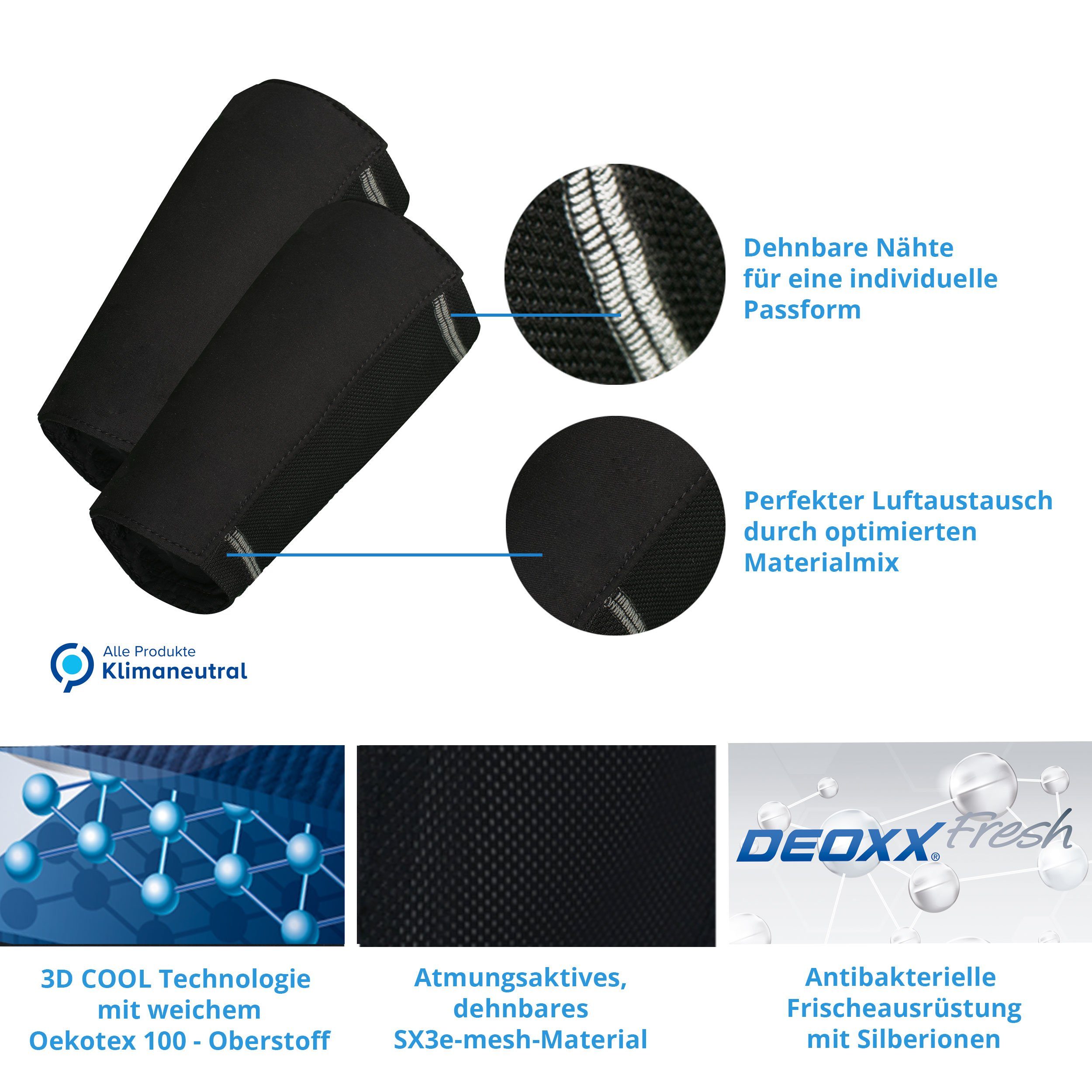 E.COOLINE Armstulpen PowerArmCooler SX3, 1 Anziehen mit Aktivierung Kühlung Wasser - Klimaanlage durch zum Paar aktiv kühlend