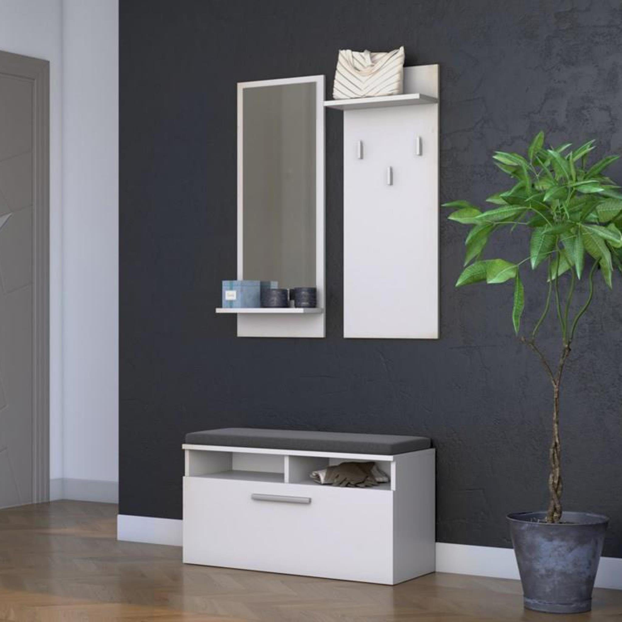 Beautysofa Kompaktgarderobe Harmony (stilvoll Dielegarderobe, Flurkommode günstig online kaufen