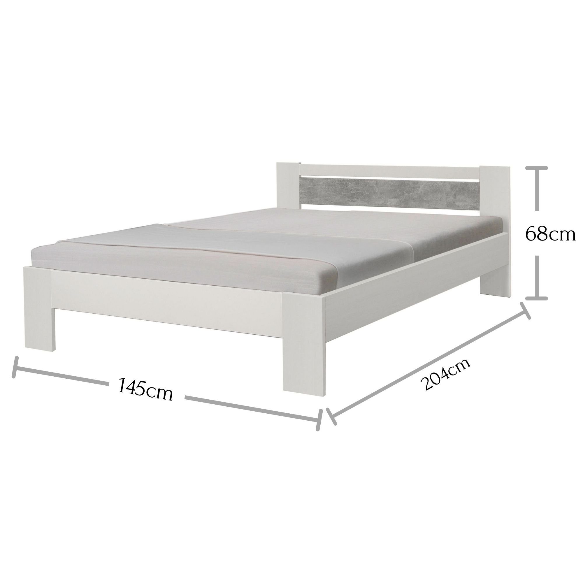 PREISBRECHER Futonbett Vega, 145 x 35-71 x 204 cm (B/H/T)