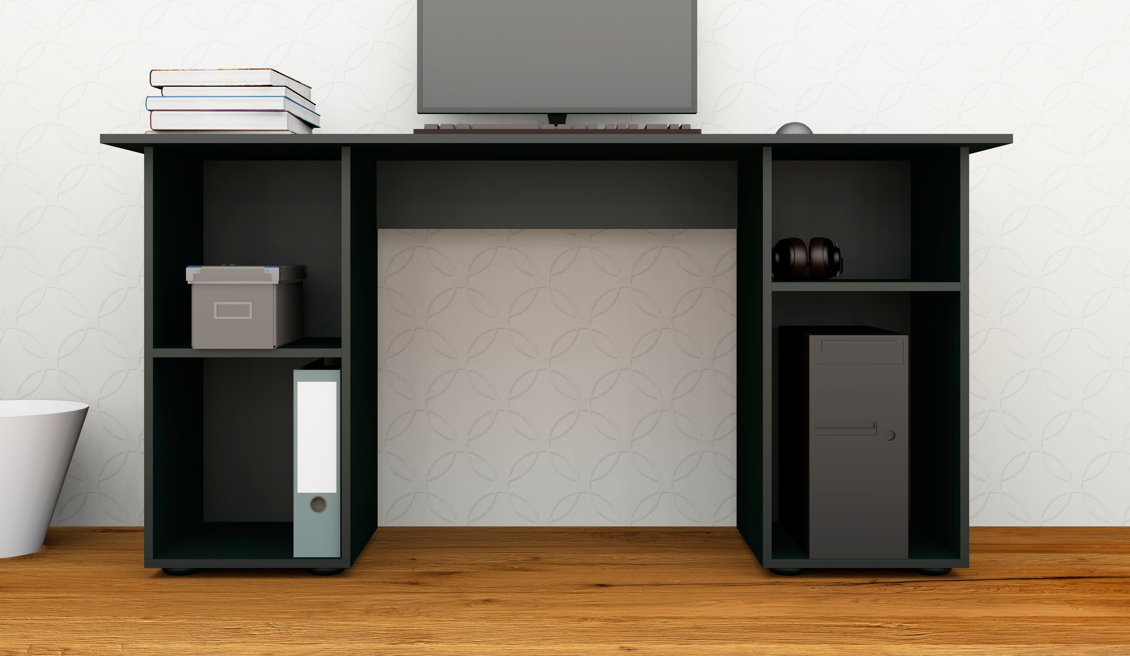 borchardt Möbel Schreibtisch Kai, Regalschreibtisch mit viel Stauraum, Brei günstig online kaufen