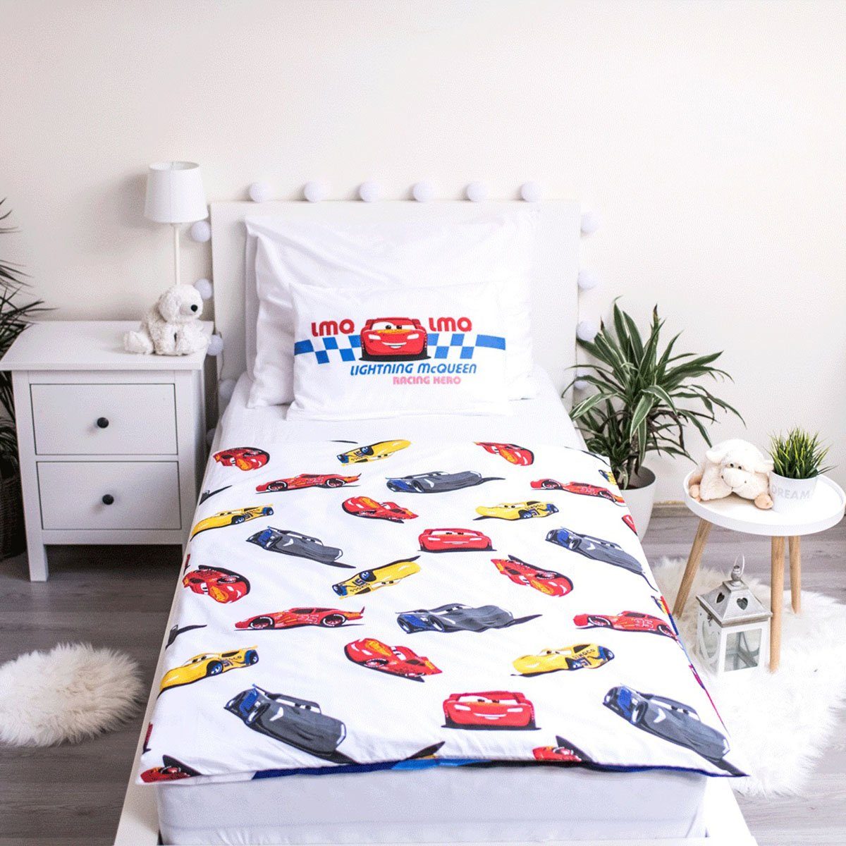 Jerry Fabrics Wendebettwäsche Cars, Renforcé, 2 teilig