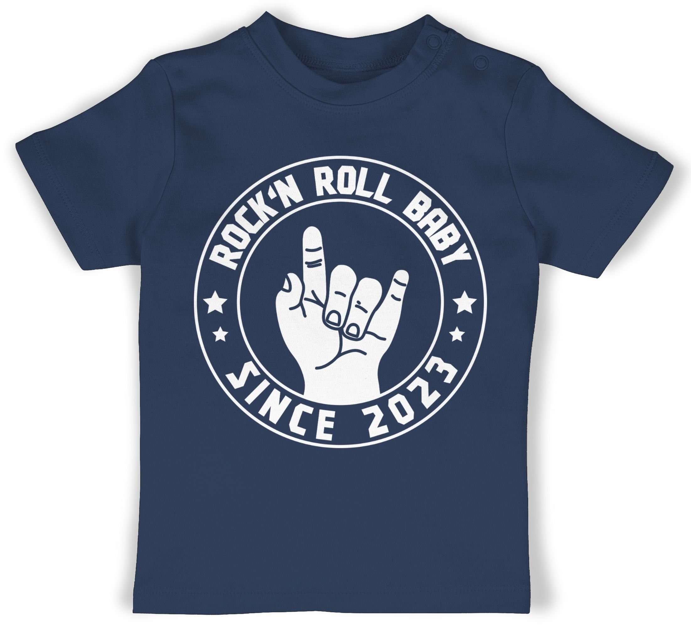 Shirtracer T-Shirt Rock'n Roll Baby since 2023 Sprüche Baby 1 Navy Blau | T-Shirts