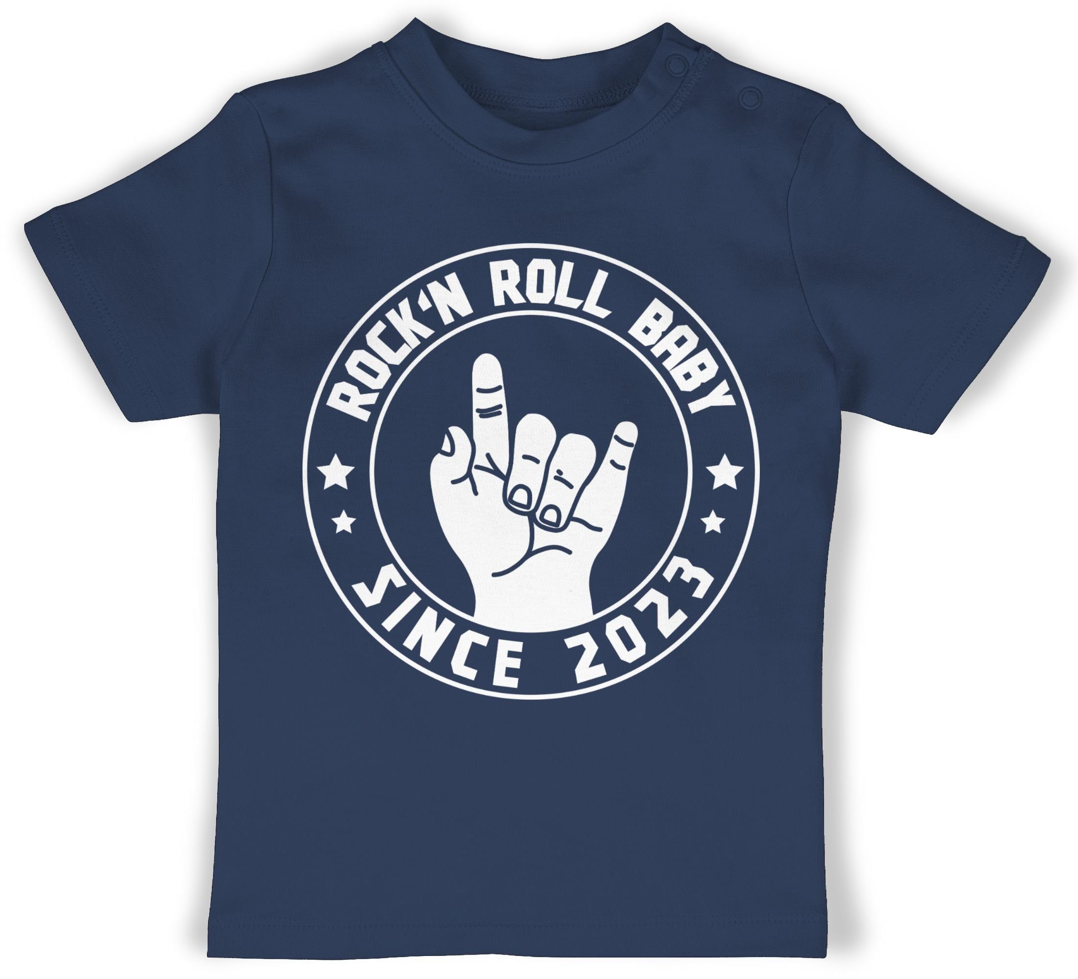 Roll since 1 Navy 2023 Rock'n Sprüche Blau Baby Shirtracer T-Shirt Baby