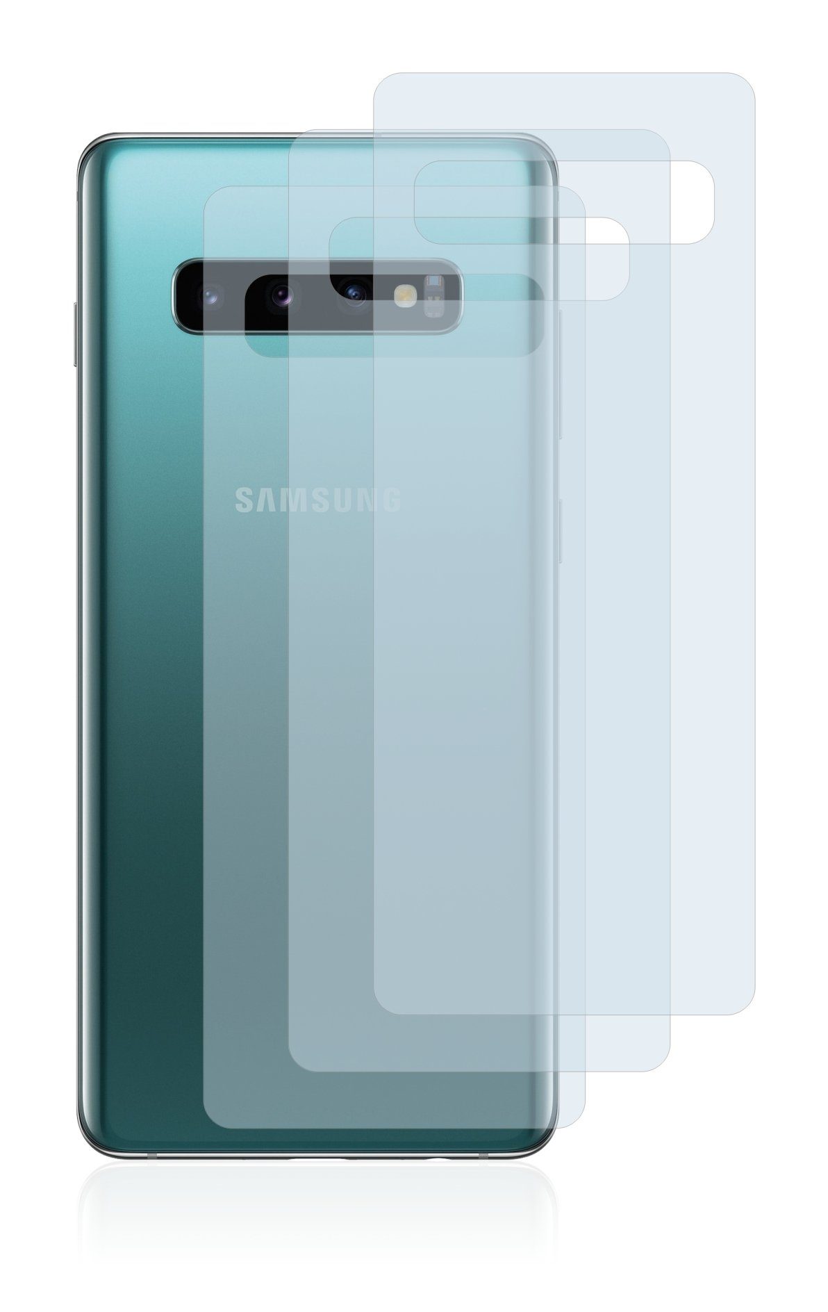 BROTECT »Panzerglasfolie für Samsung Galaxy S10 Plus (Rückseite)« für Samsung  Galaxy S10 Plus (Rückseite), Displayschutzglas, 3 Stück, Schutzglas  Glasfolie klar