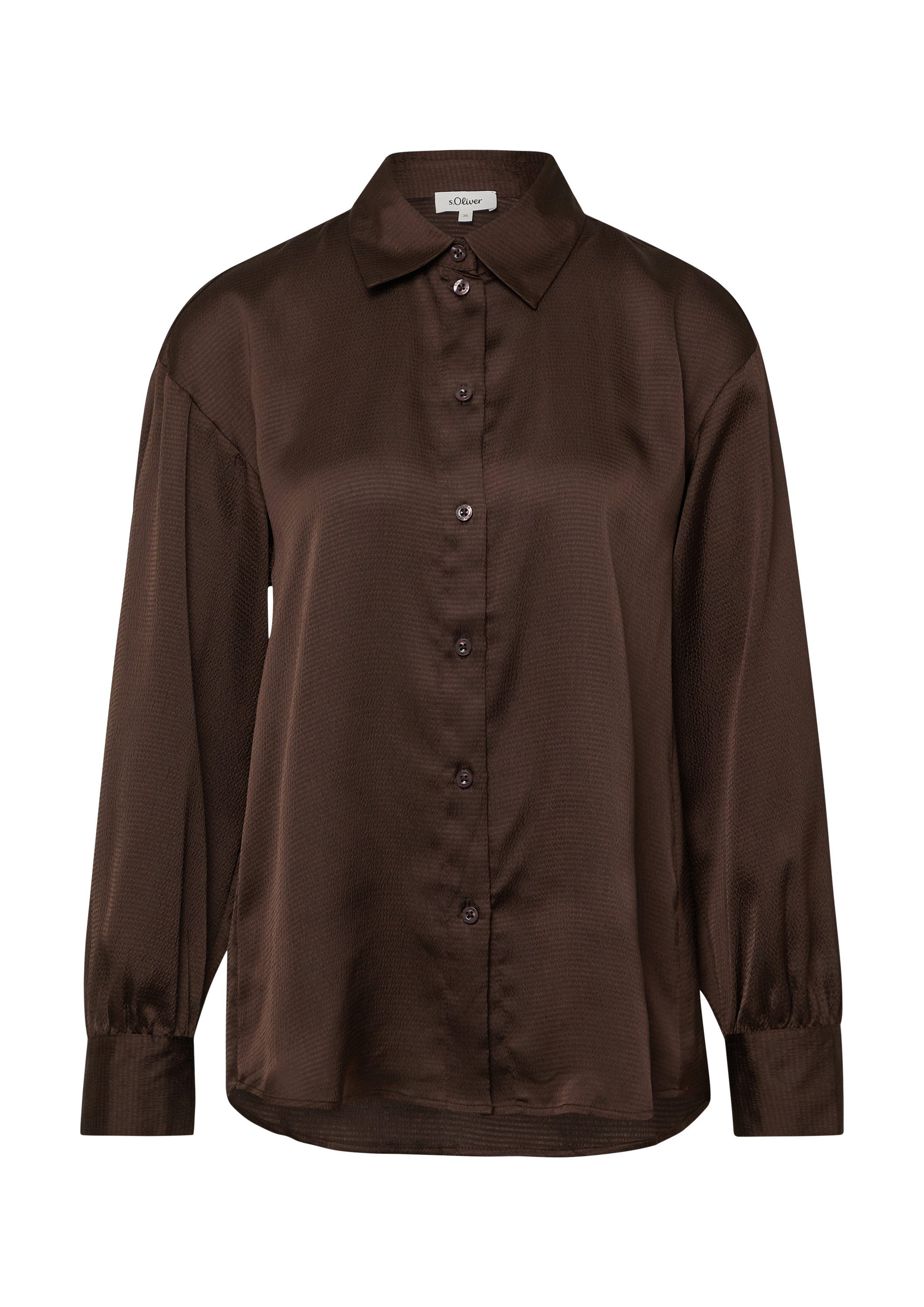 s.Oliver Langarmbluse Bluse Bluse aus strukturierter günstig online kaufen
