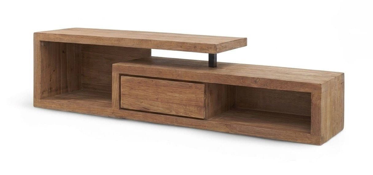 Xlmoebel Lowboard Massivholz TV Lowboard Sideboard Modernes Design Wohnzimmermöbel Holz (1-tlg)
