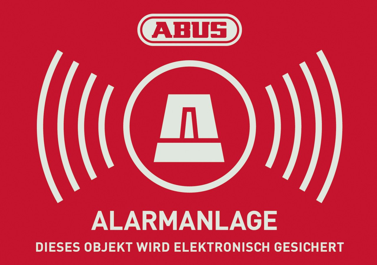 ABUS Abus Warnaufkleber Alarm AU1312 74 x 52,5 mm Smart-Home-Station