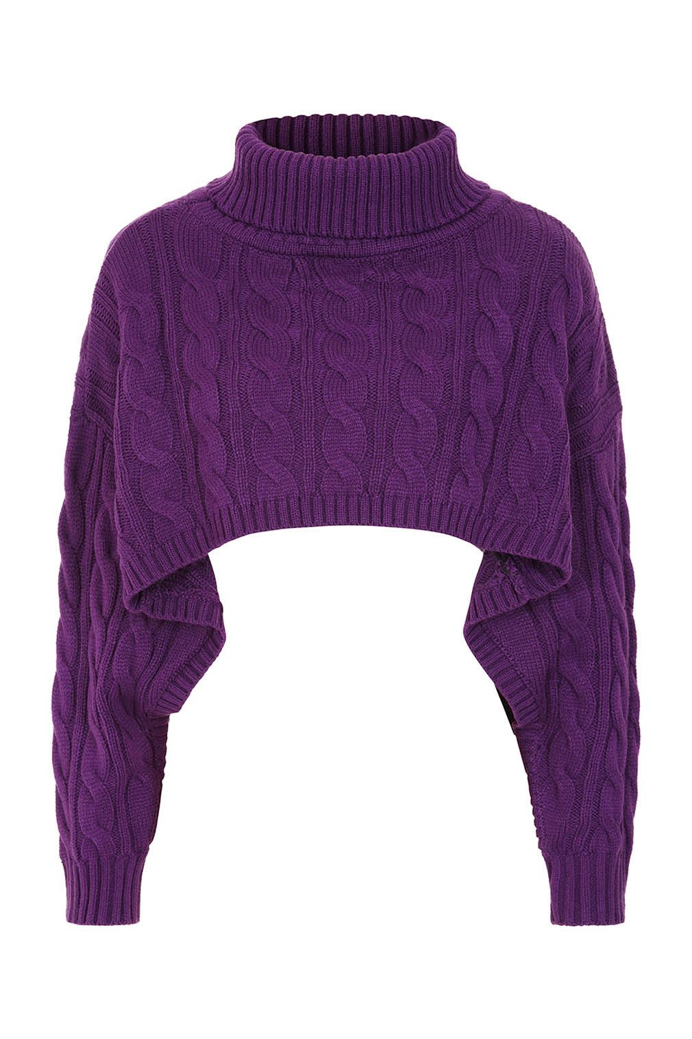Banned Strickpullover Knitcore Chaos Jumper Bauchfrei Crop Top Gothic