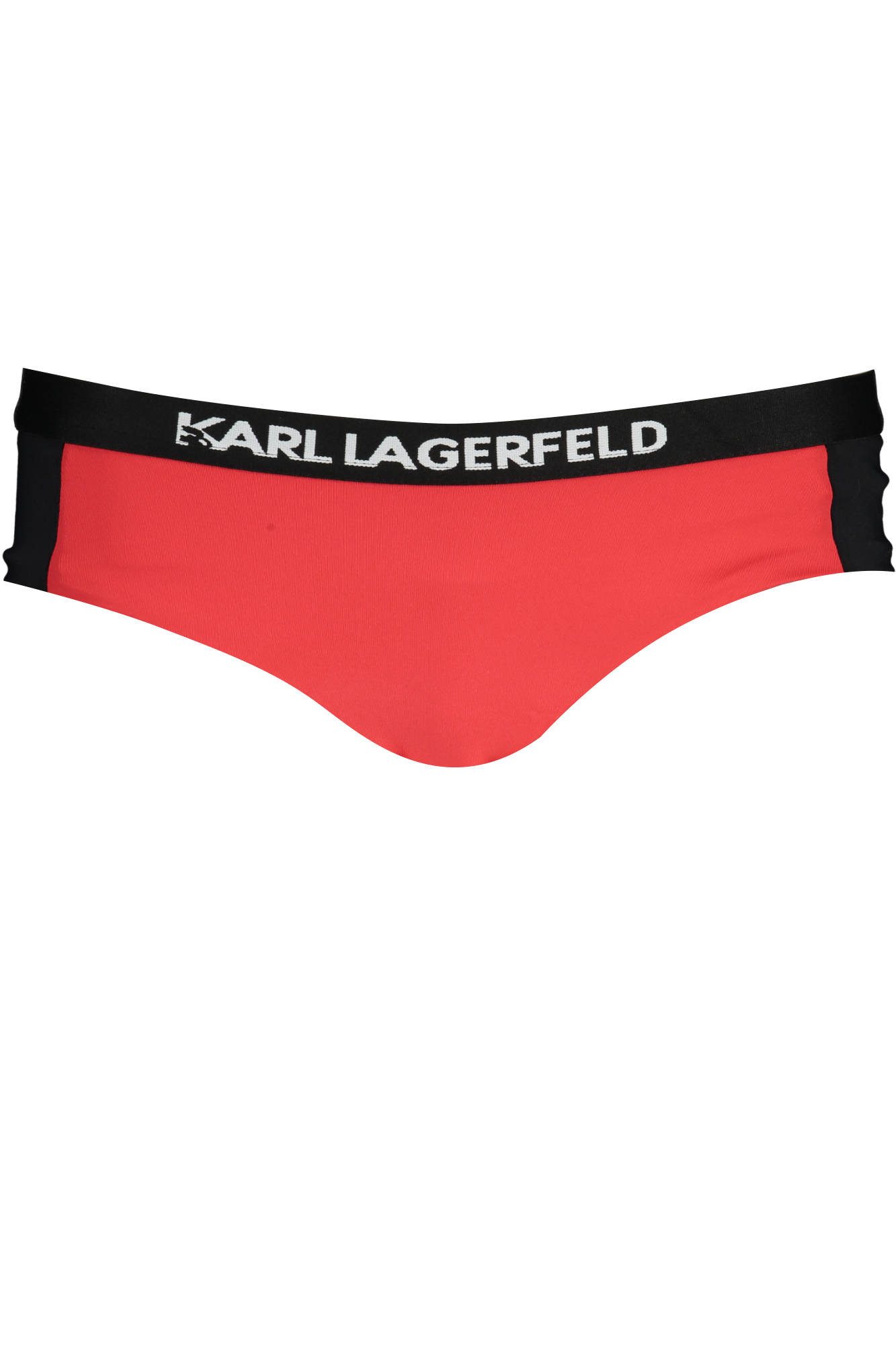 KARL LAGERFELD Badeanzug Trendige Rote Badehose für Damen mit Logo & Kontrastdetails