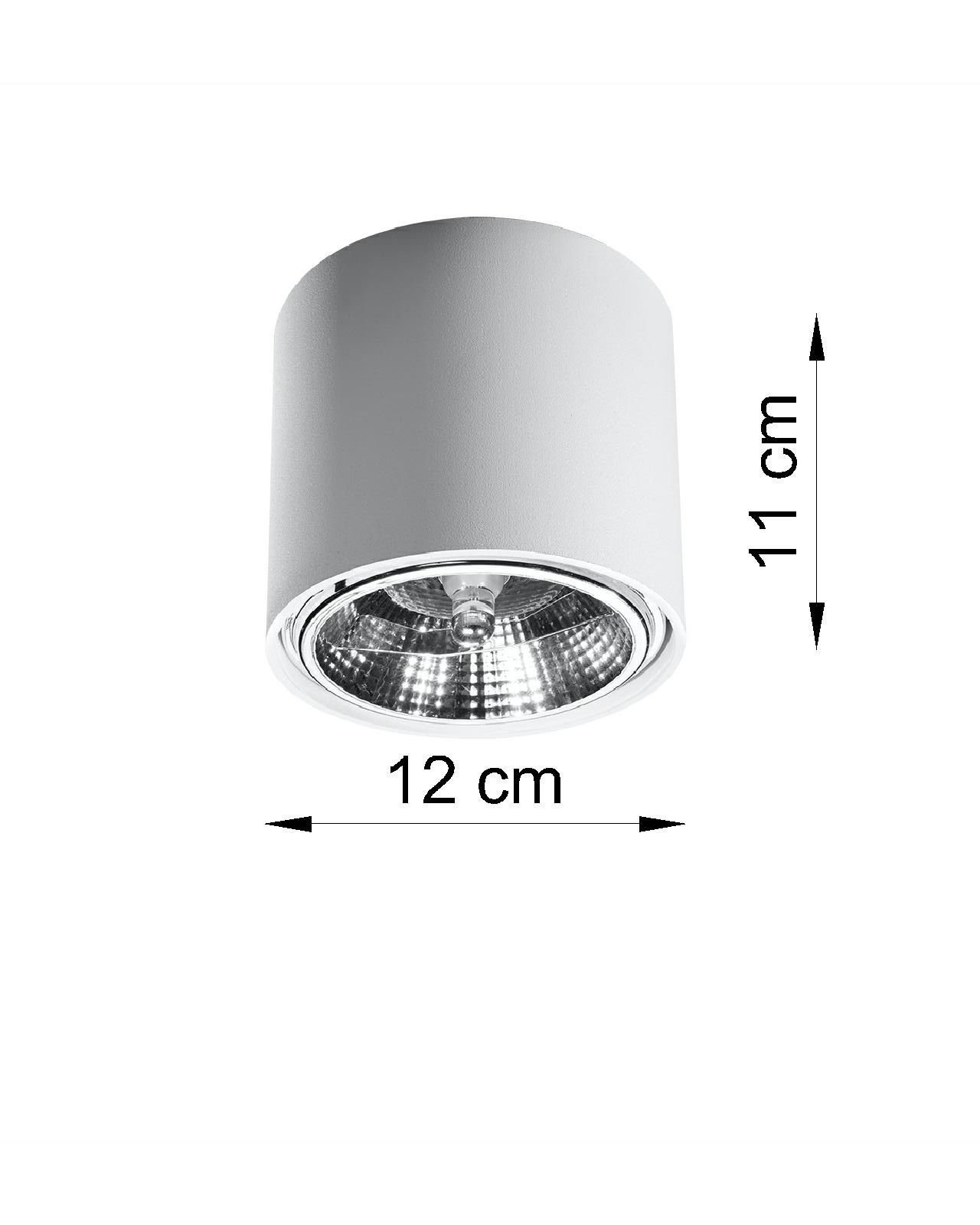 Modern ohne Leuchtmittel, Deckenleuchte klein Licht-Erlebnisse Weiß Deckenspot GU10 Wohnzimmer JASMYNN, Ø12cm Metall Flur