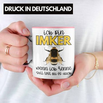 Trendation Tasse Trendation - Imker Geschenk Tasse Bienenzucht Kaffeetasse Geschenkideen Bienenzüchter Bienen Zuebhör Geschenke Wenn Ich Renne Solltest Du Es Auch