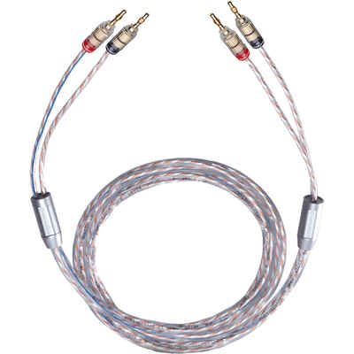 Oehlbach Twin Mix Two B Hochwertiges Lautsprecherkabel Set 2x6,0mm², 1 Paar Audio-Kabel, 2 x Bananen Stecker, 2 x Bananen Stecker (200 cm)