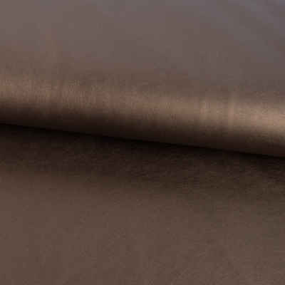 SCHÖNER LEBEN. Stoff Bekleidungsstoff Kunstleder Lederimitat uni braun metallic 1,4m Breite, mit Metallic-Effekt