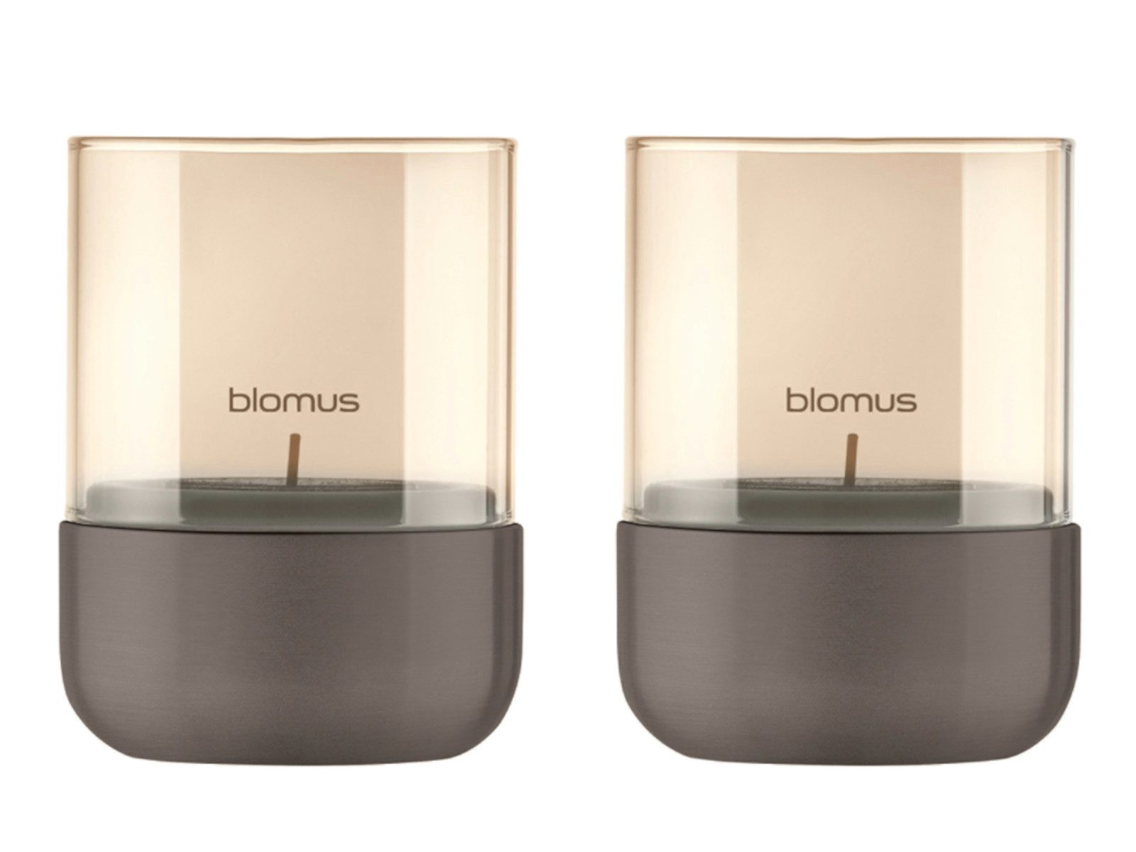 blomus Windlicht CALMA Windlicht burned metal XS 2er Set